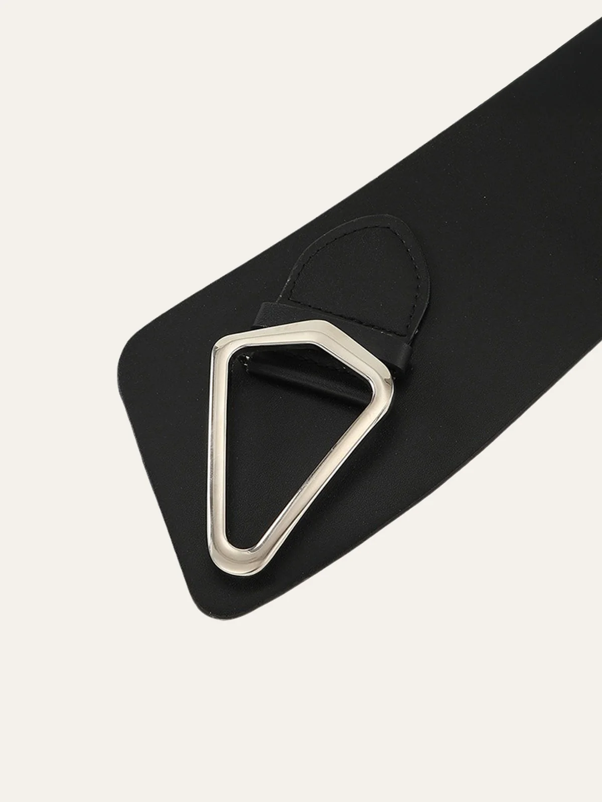 Triangle Buckle Irregular Wide Belt - Wholesalesil