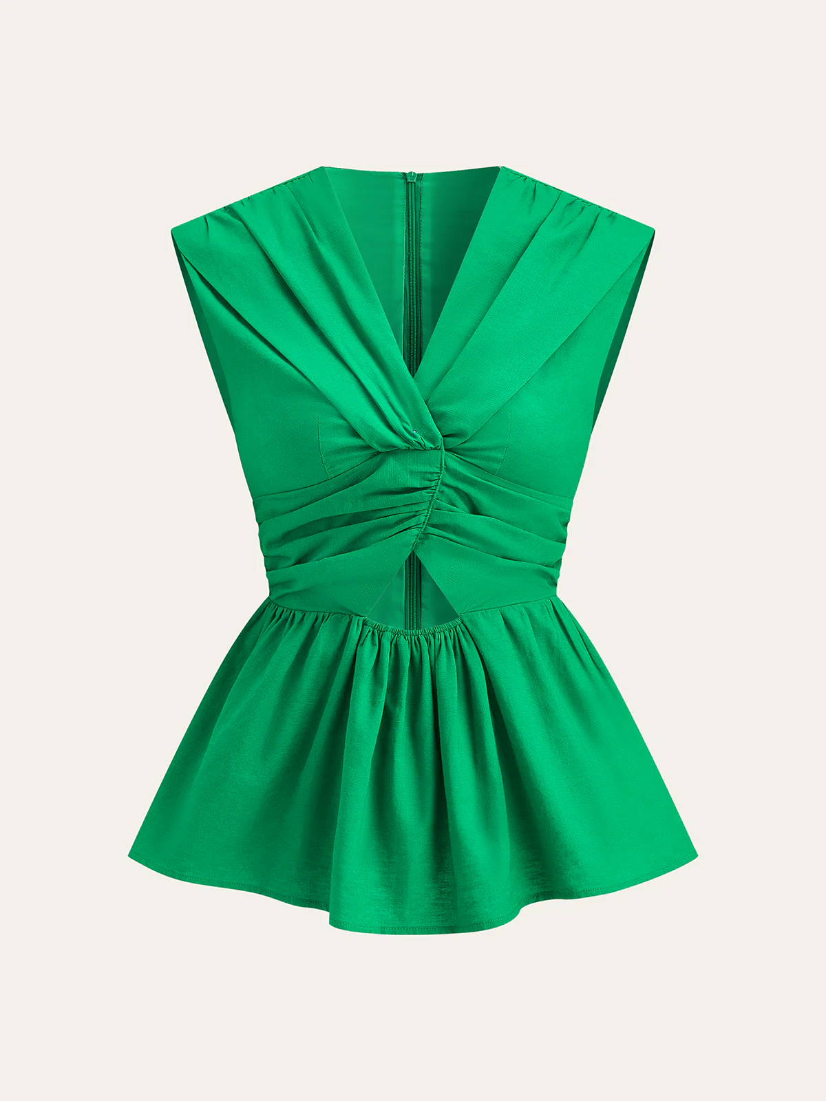 Twisted Peplum Tank-Top - Wholesalesil