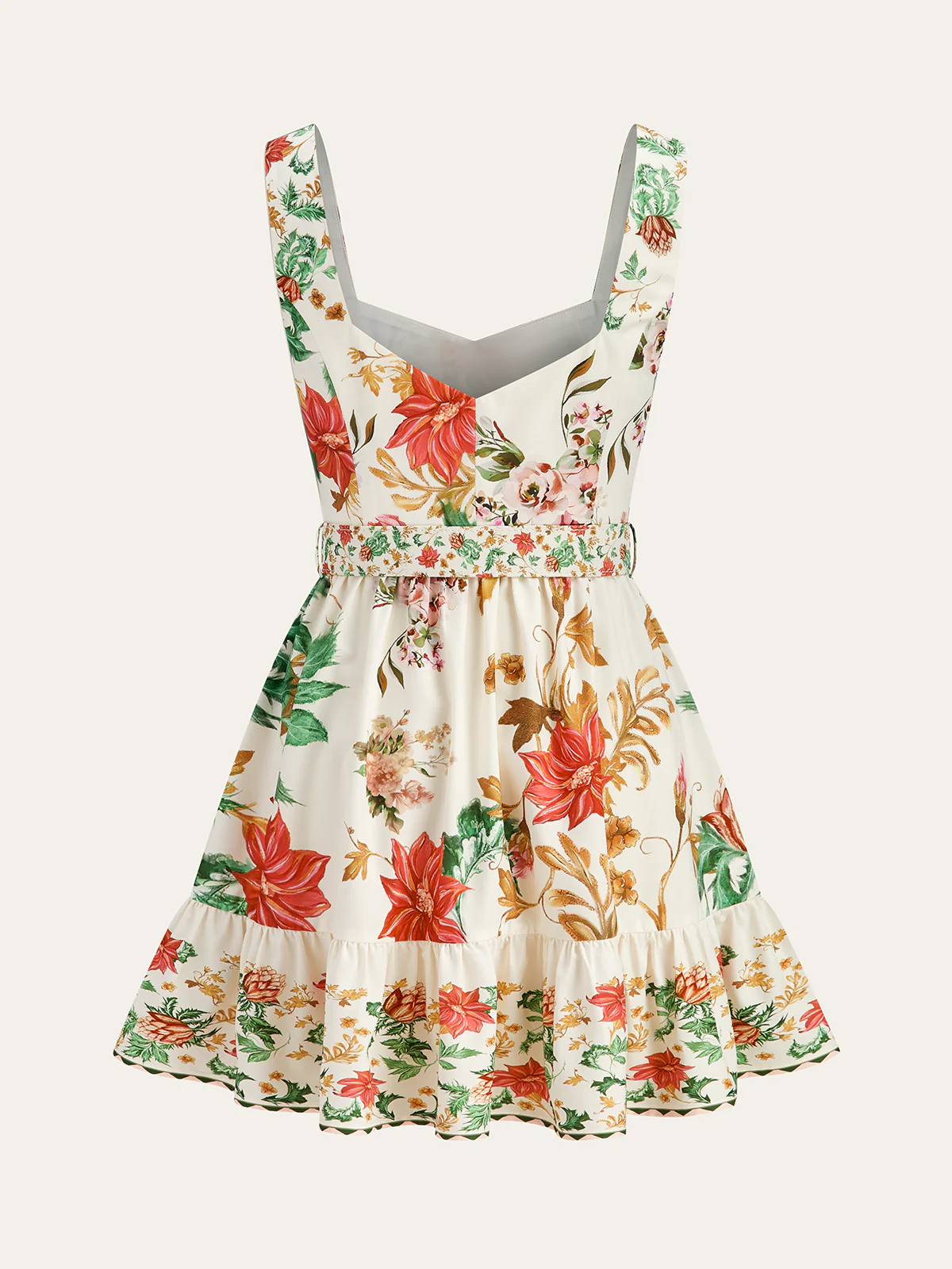 Floral Print Sleeveless Mini Dress - Wholesalesil