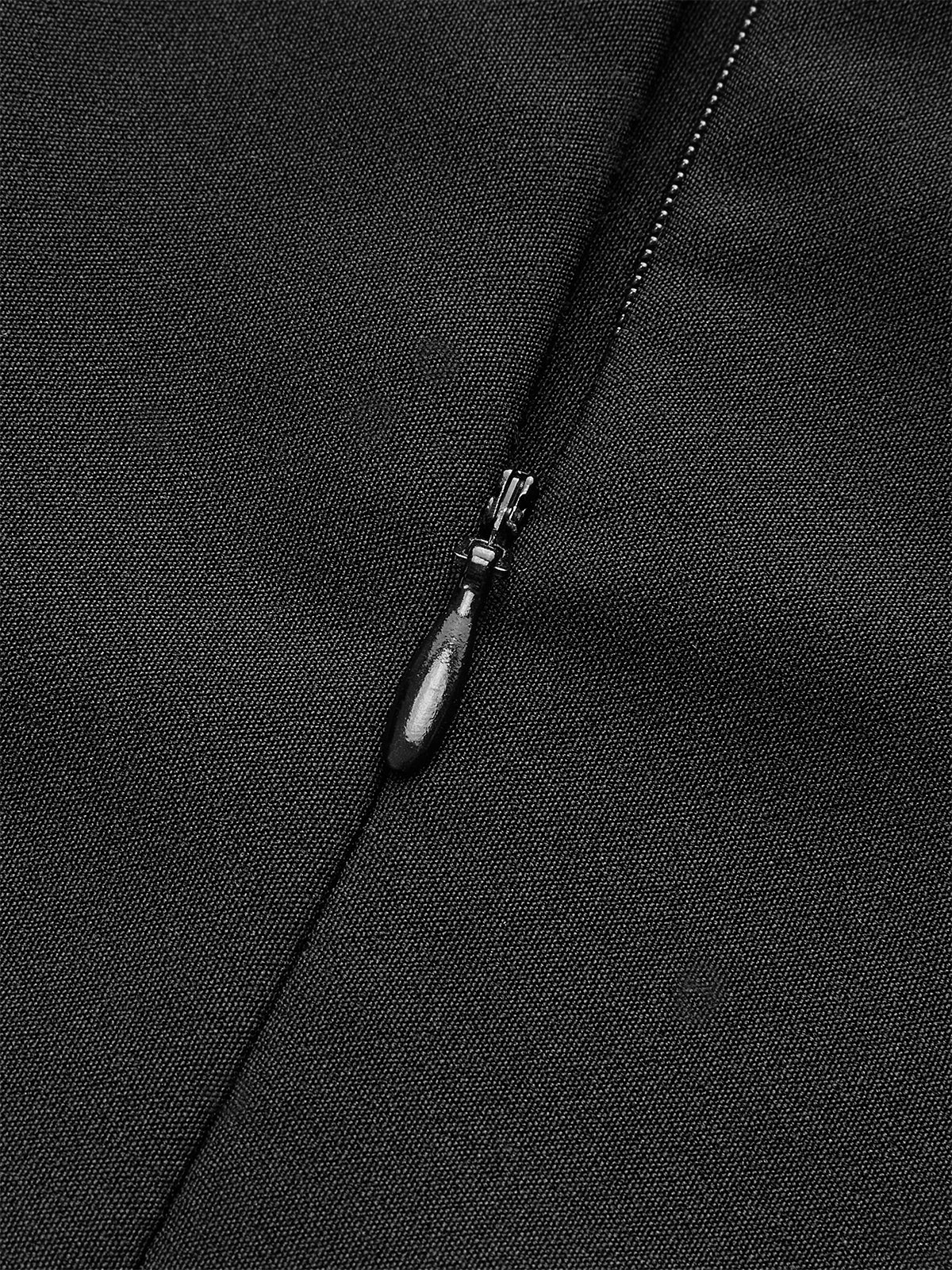 Metal Button Halter Dress - Wholesalesil