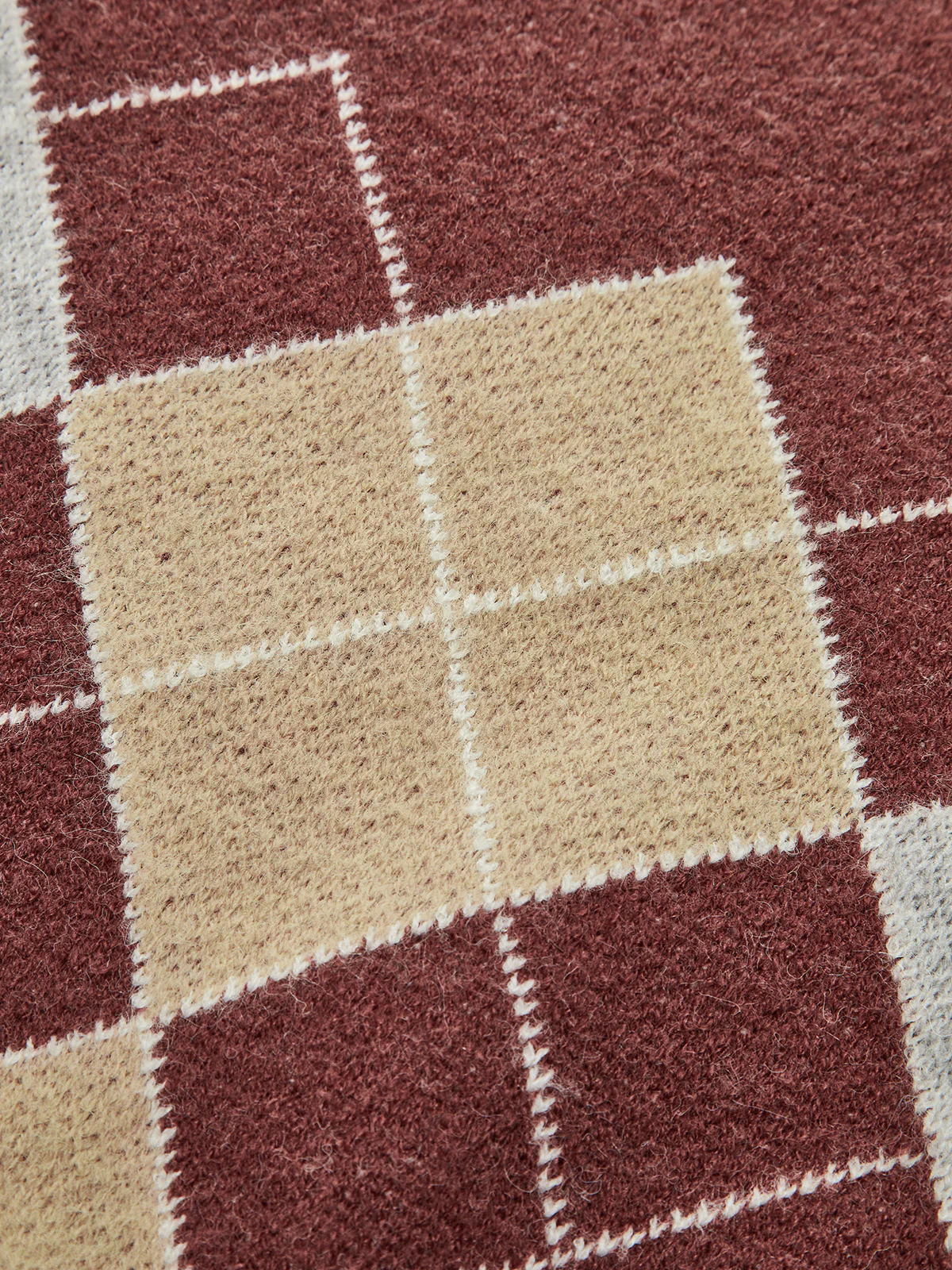 Mock Neck Argyle Sweater - Wholesalesil