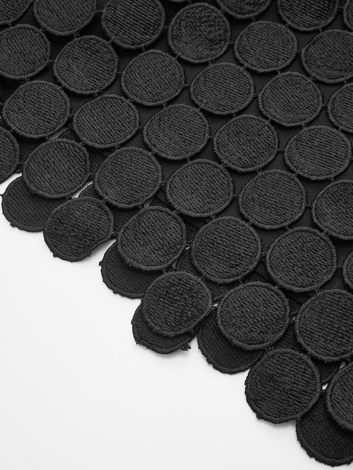 Mid-Waist Circular Applique Wide-Leg Pants - Wholesalesil