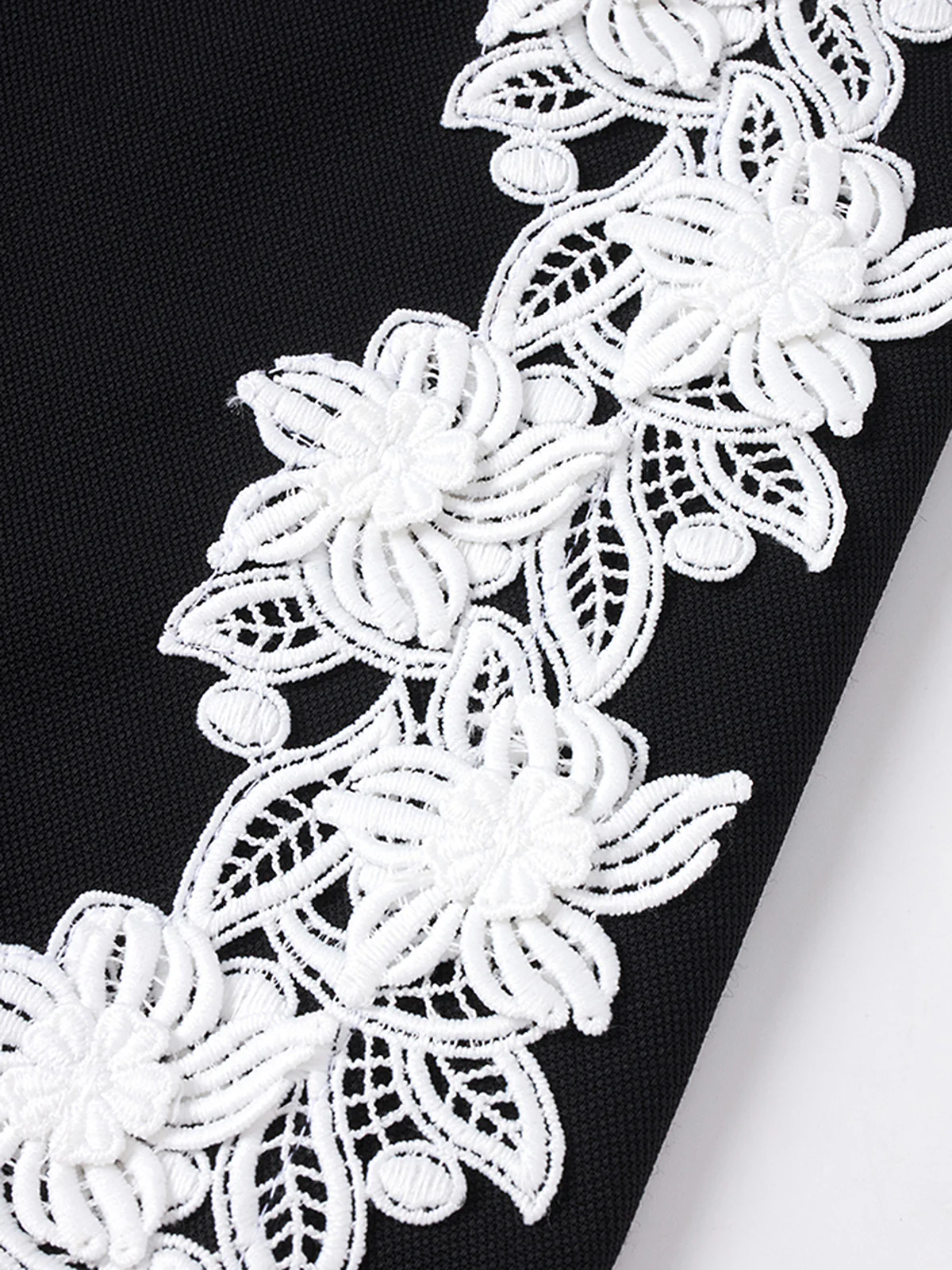 Lace Side Panel Wide-Leg Pants - Wholesalesil