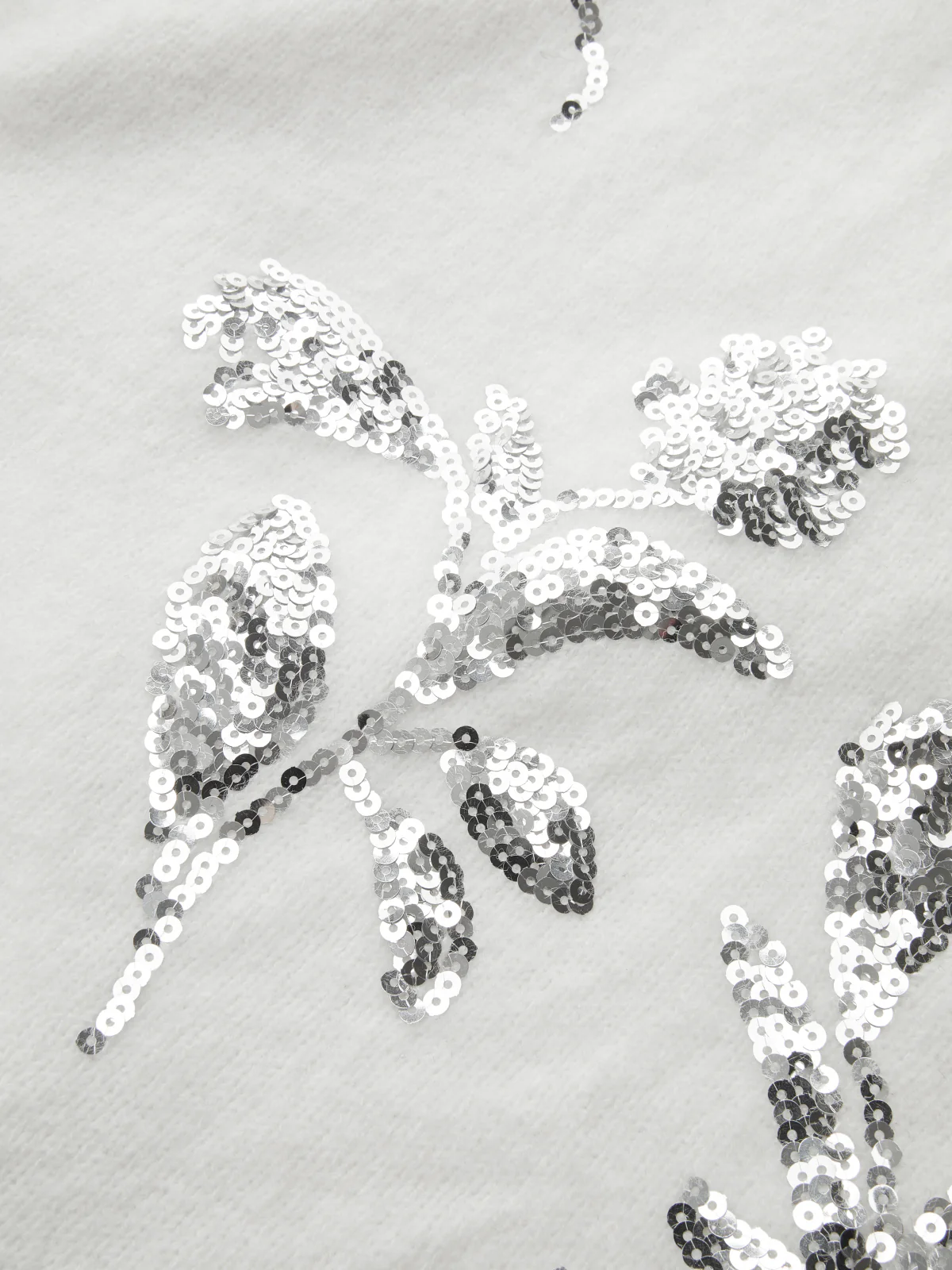 Sequin Floral Oversized Sweater - Wholesalesil