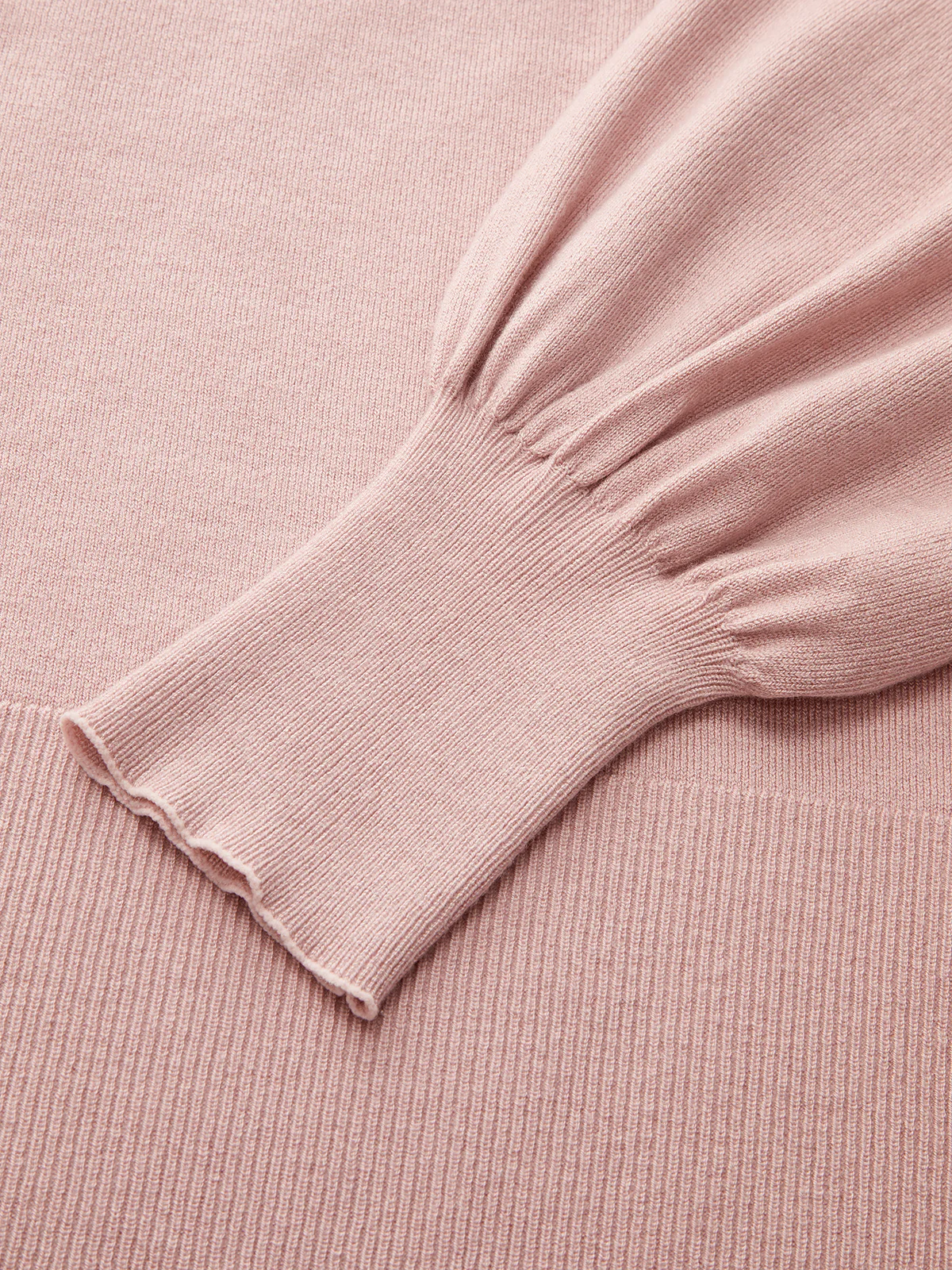 Bow Tie Neck Wool Blend Sweater - Wholesalesil