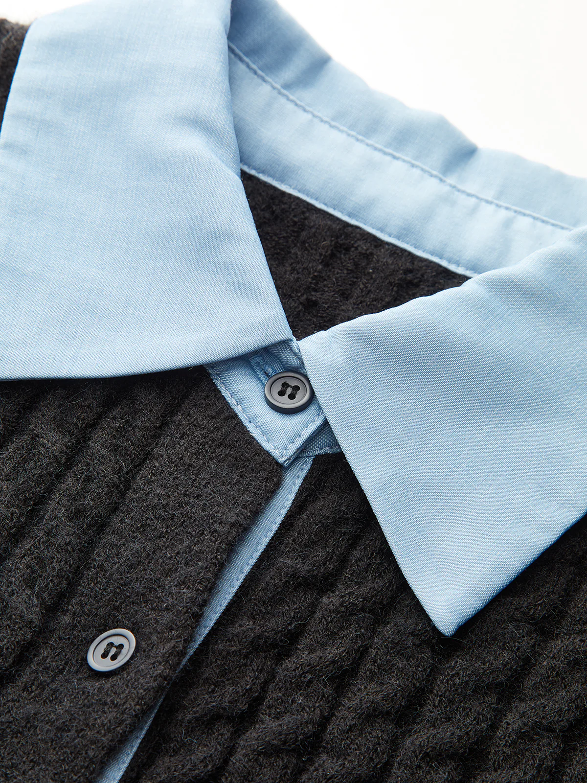 2 in1 Paneled Cable-Knit Cardigan - Wholesalesil