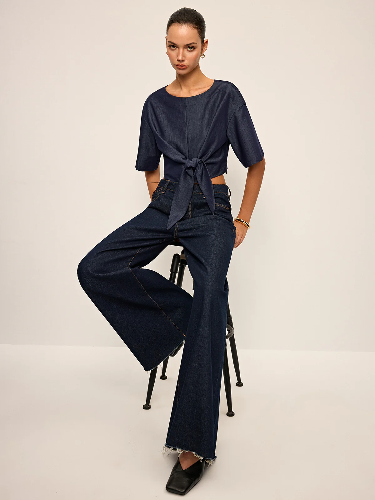 Tie-Front Crop Top - Wholesalesil