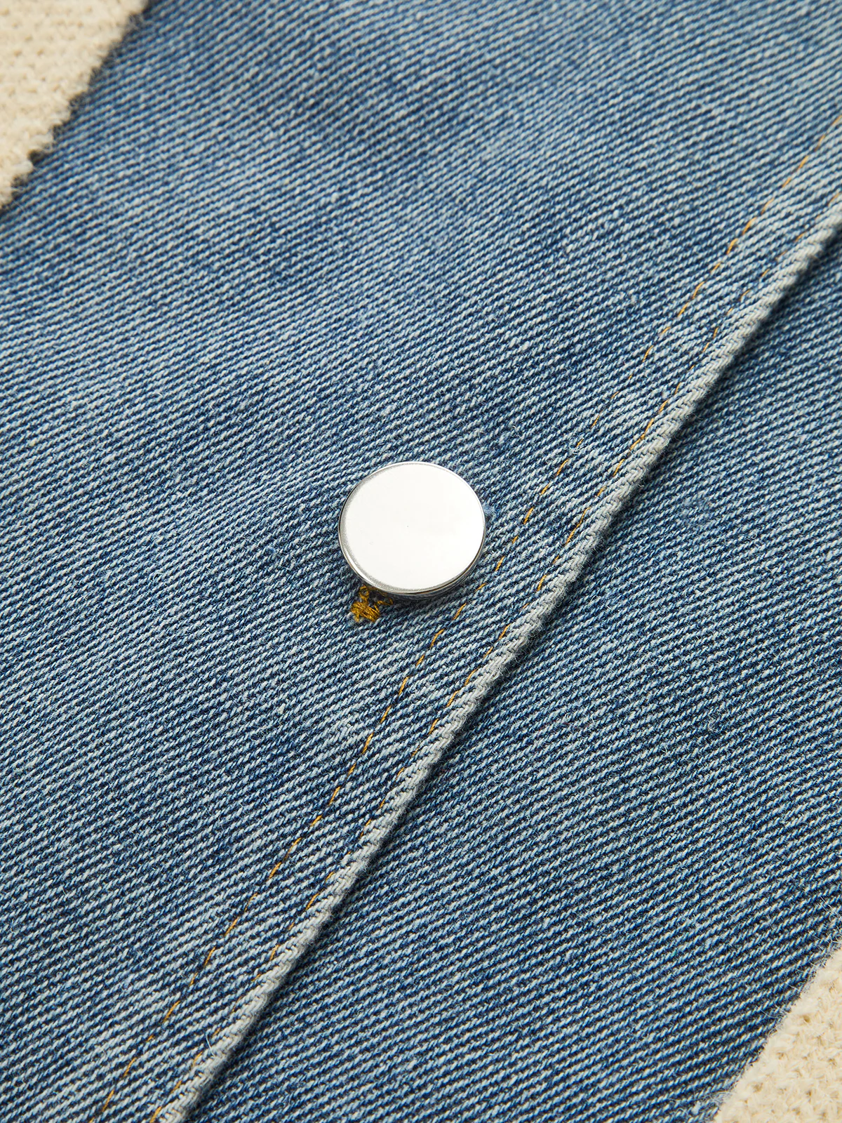 Denim Panel Button Knit Cardigan - Wholesalesil