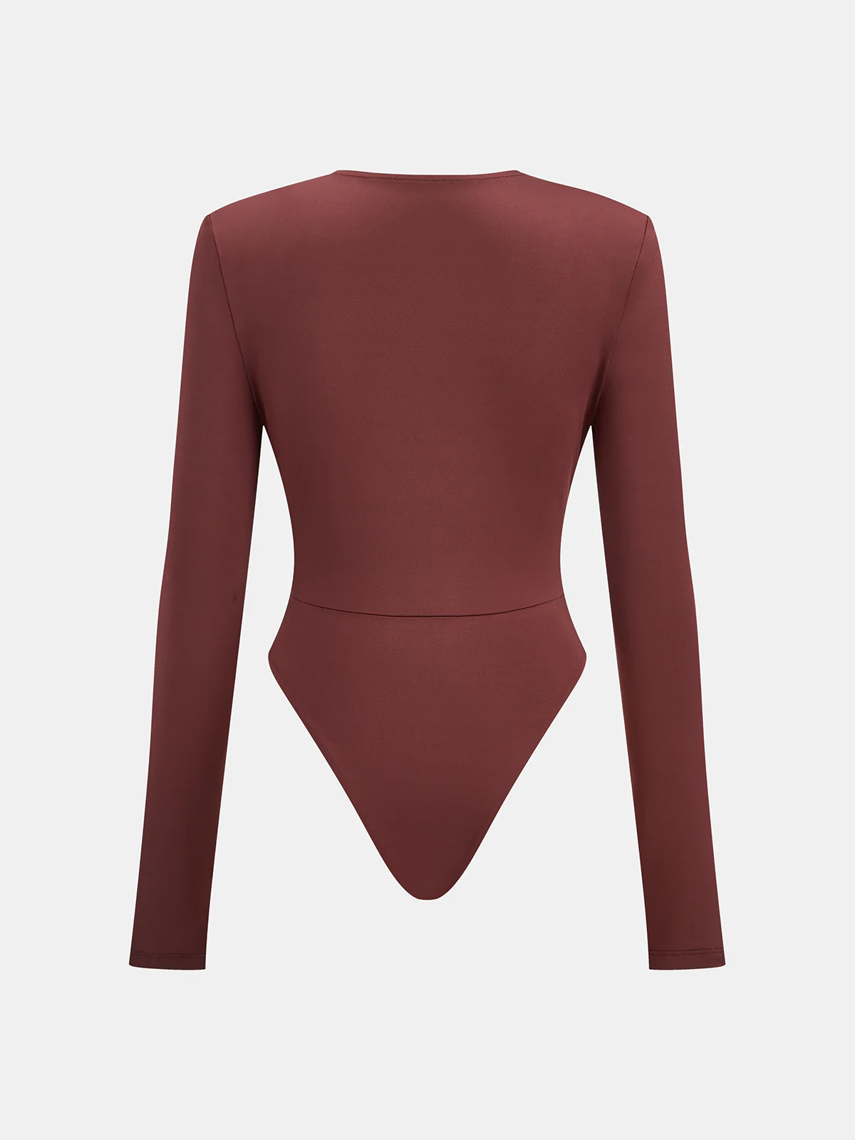 Boxy Shoulder Draped Plunging Neckline Bodysuit - Wholesalesil