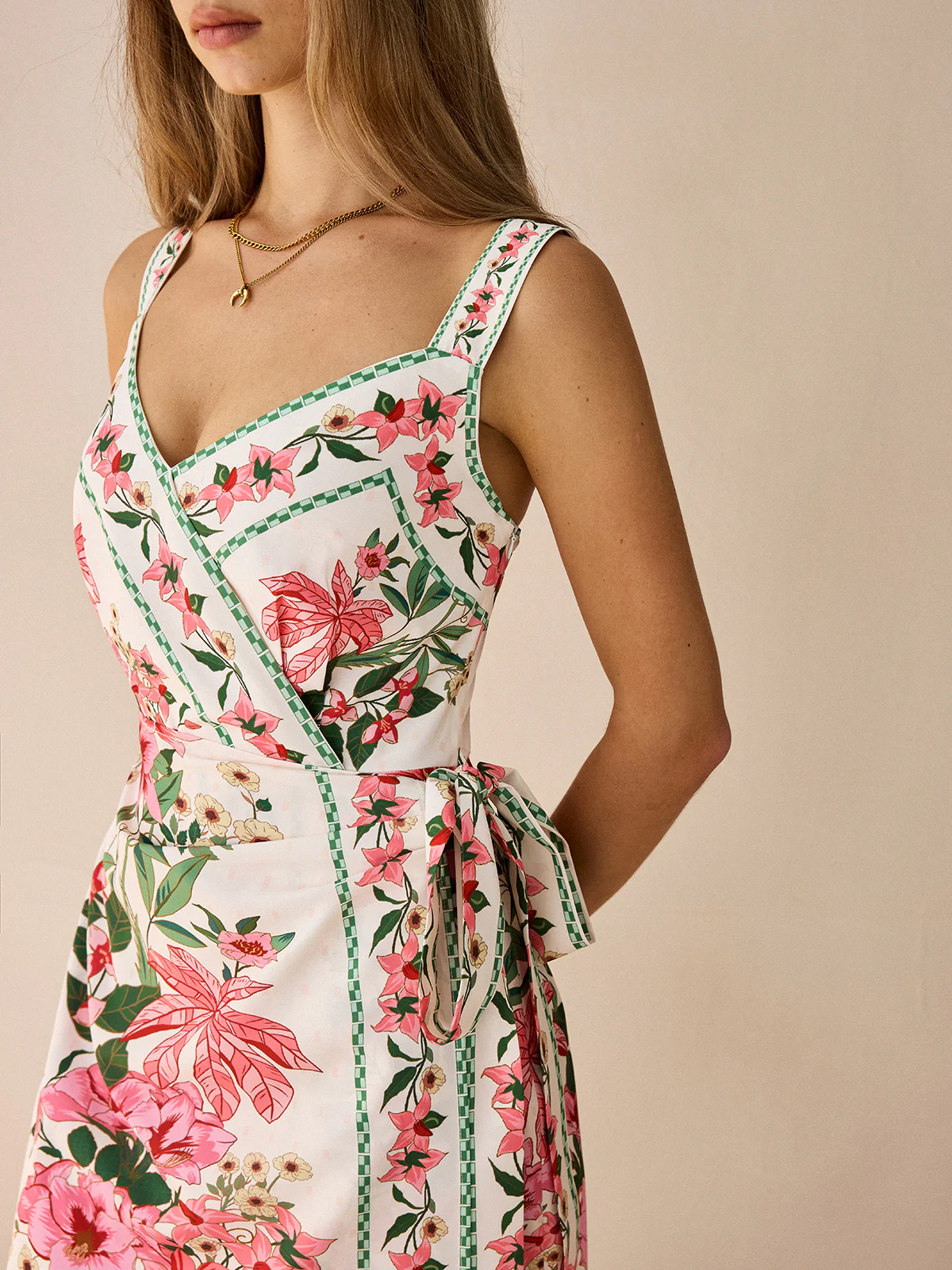 Floral Print Wrap Mini Dress - Wholesalesil