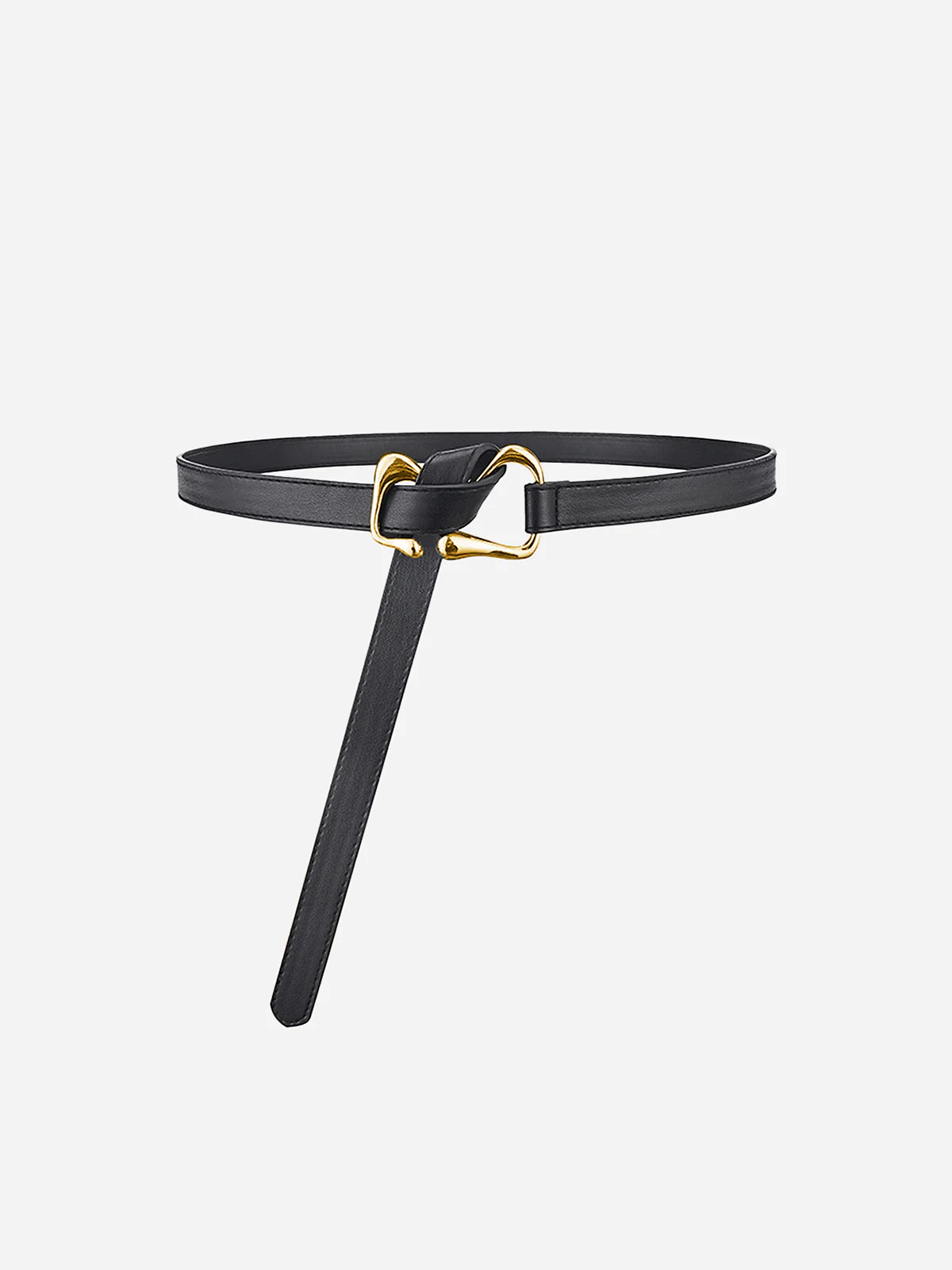 Unique Gold Buckle Knot Detail Belt - Wholesalesil