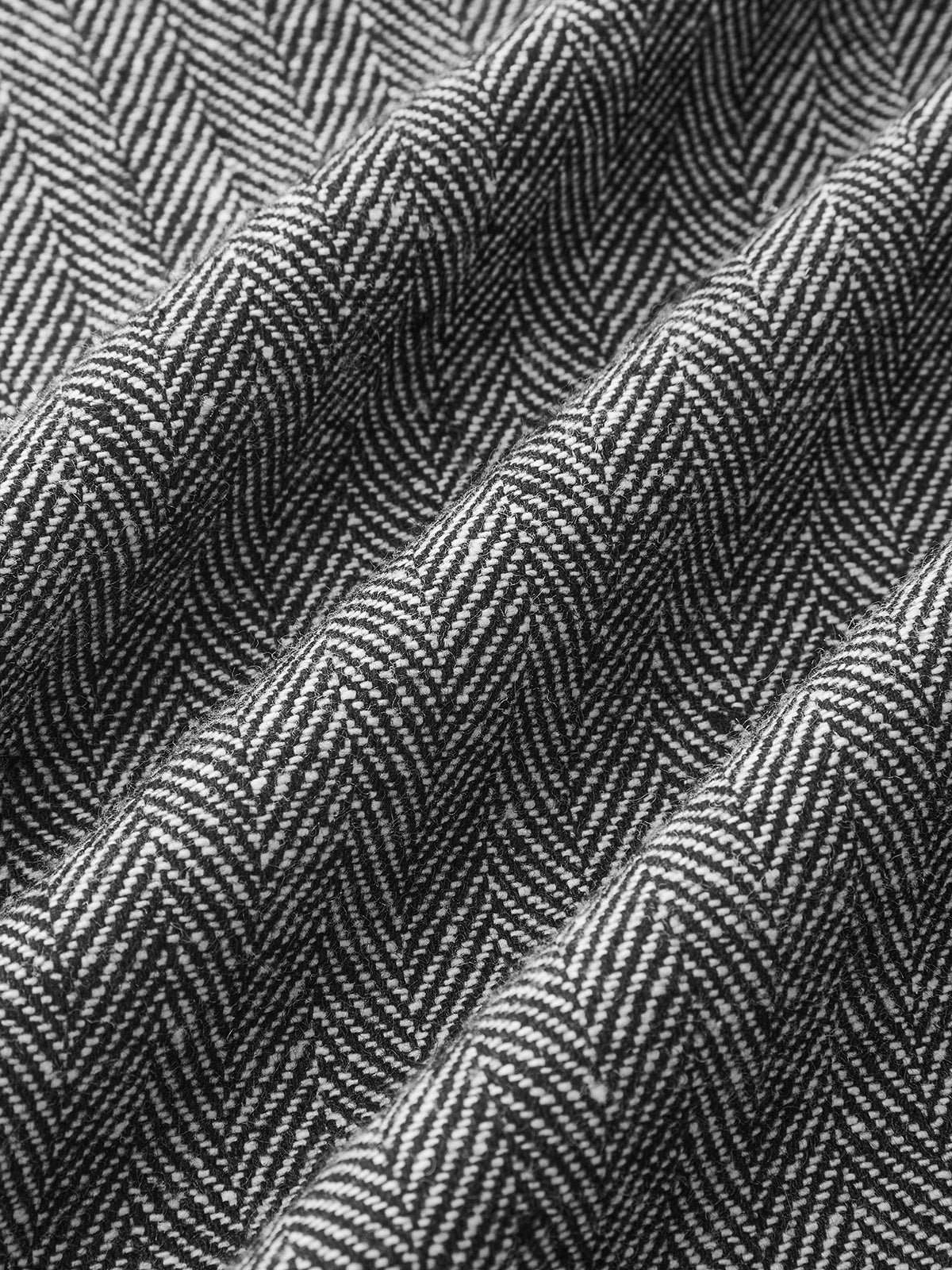 Belted Herringbone Wide-Leg Pants - Wholesalesil