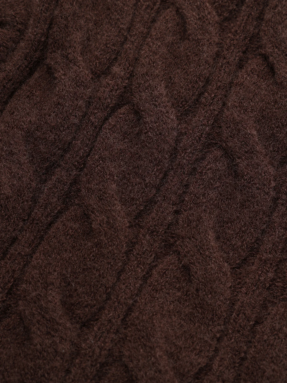 Cross-Front V-Neck Cable Knit Sweater - Wholesalesil