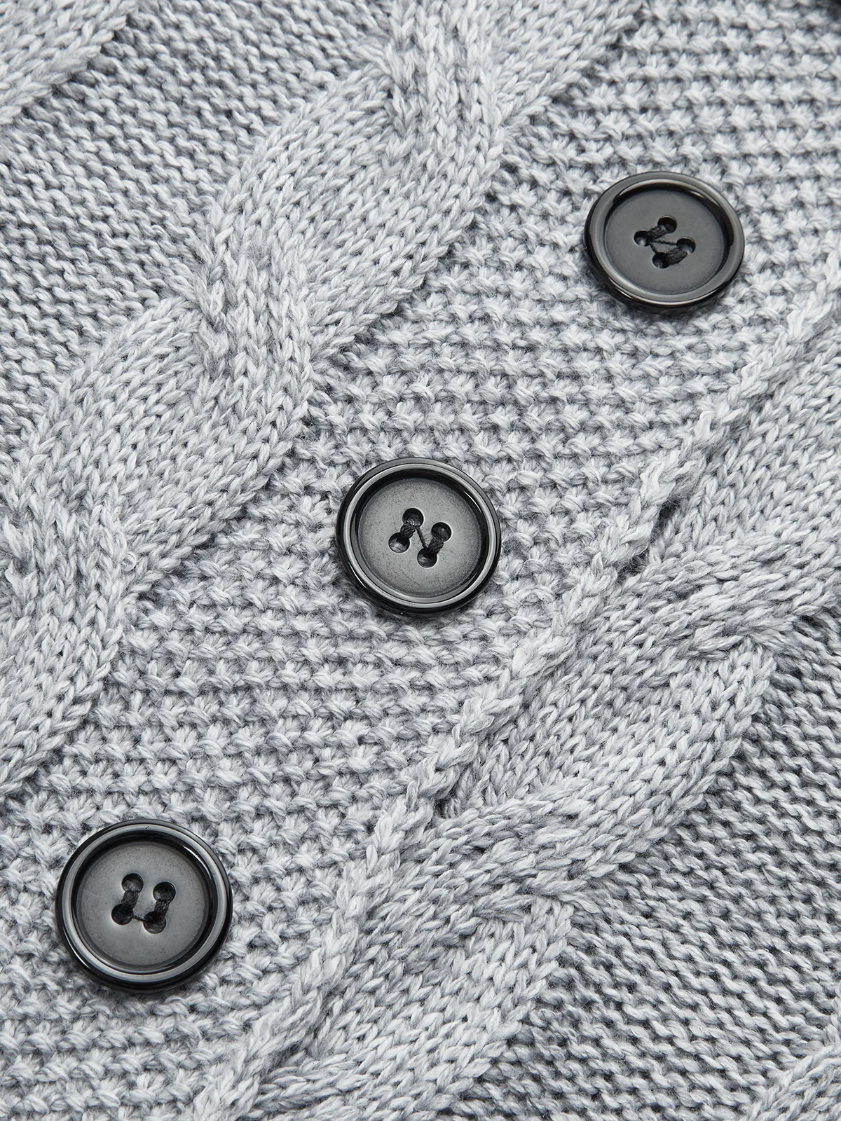 Button-Front Cable Knit Cardigan - Wholesalesil