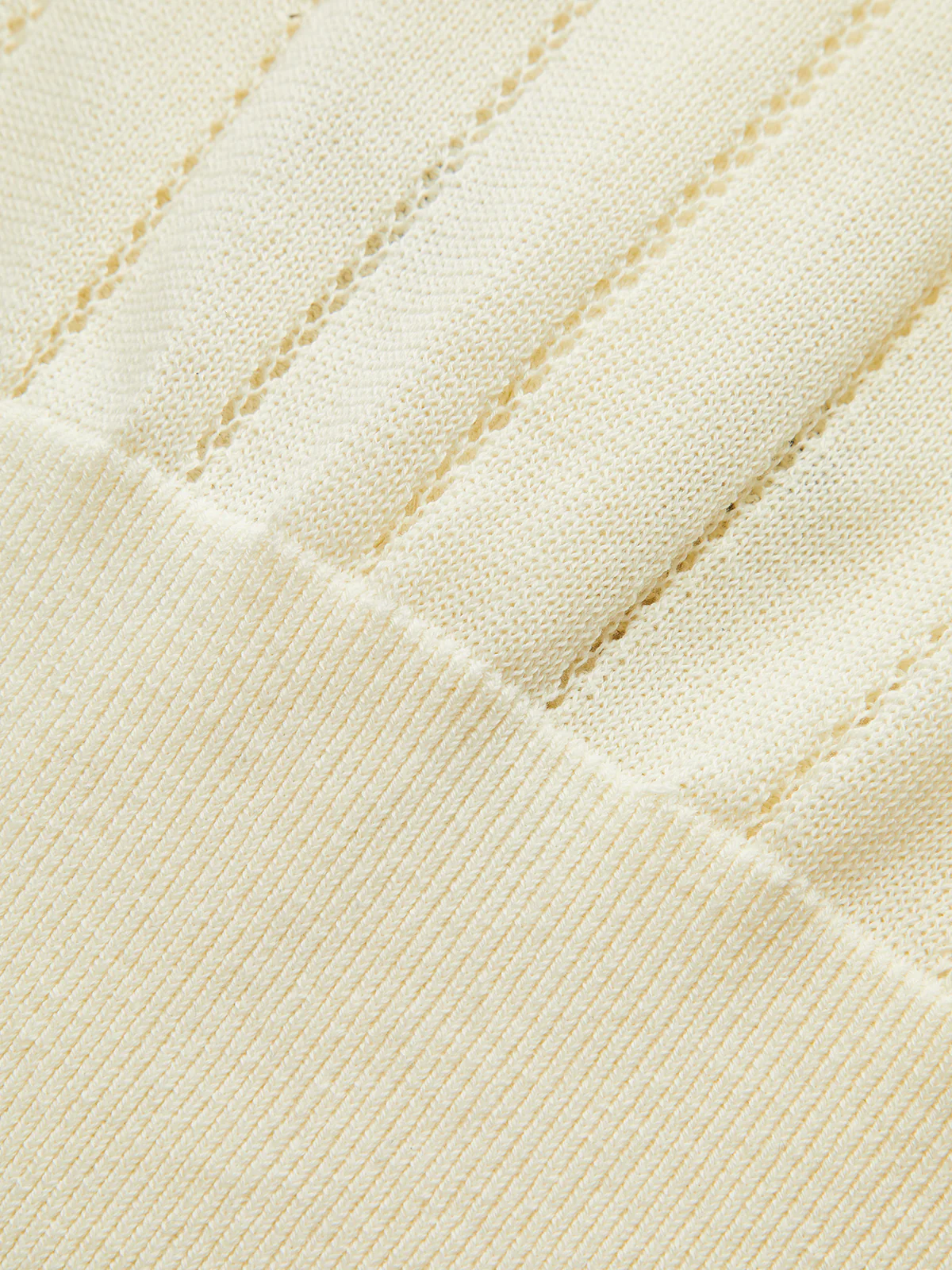 Eyelet-Striped Waist-Cinched Knit Cardigan - Wholesalesil