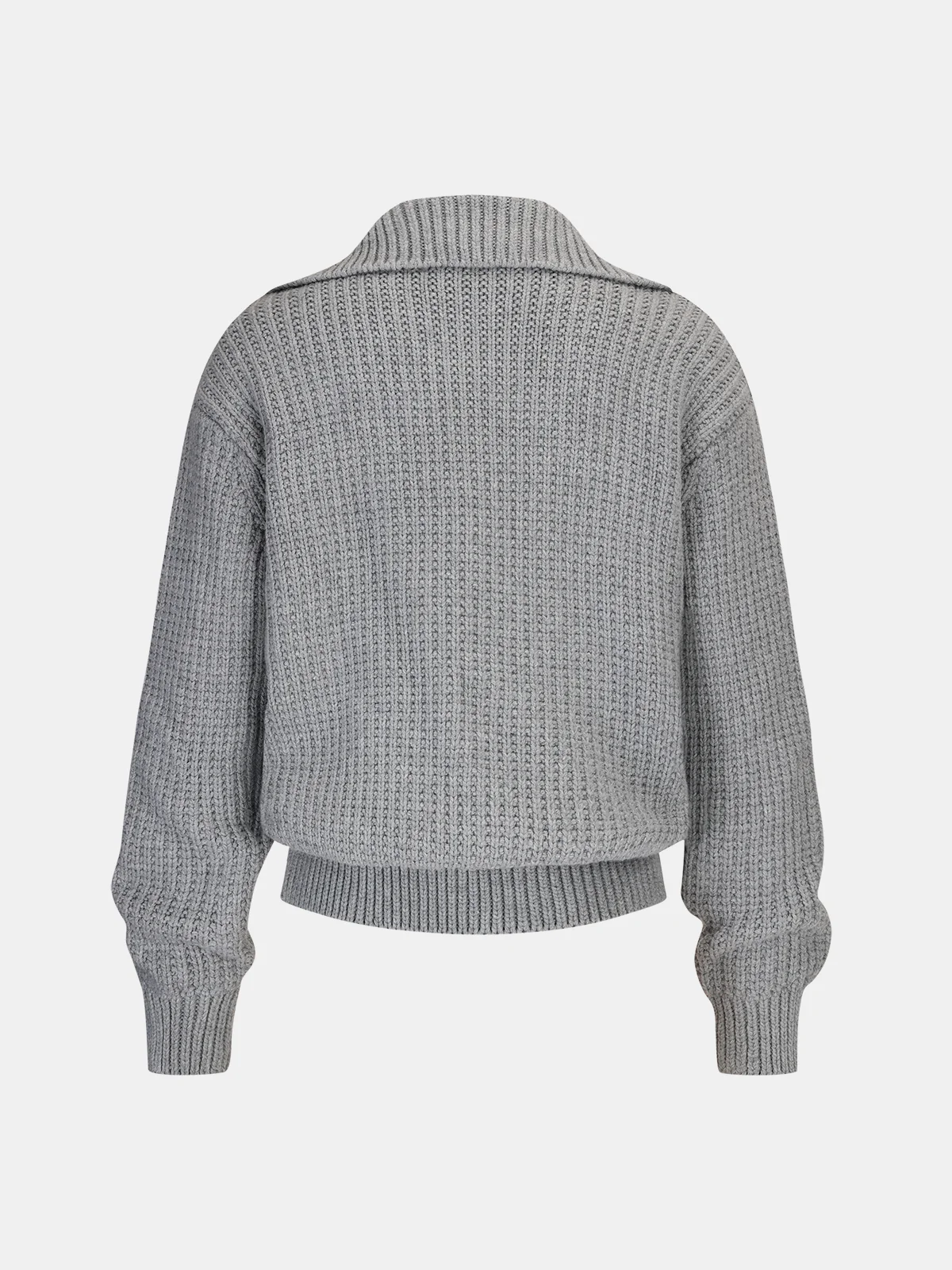 Collared Cable Knit Sweater - Wholesalesil