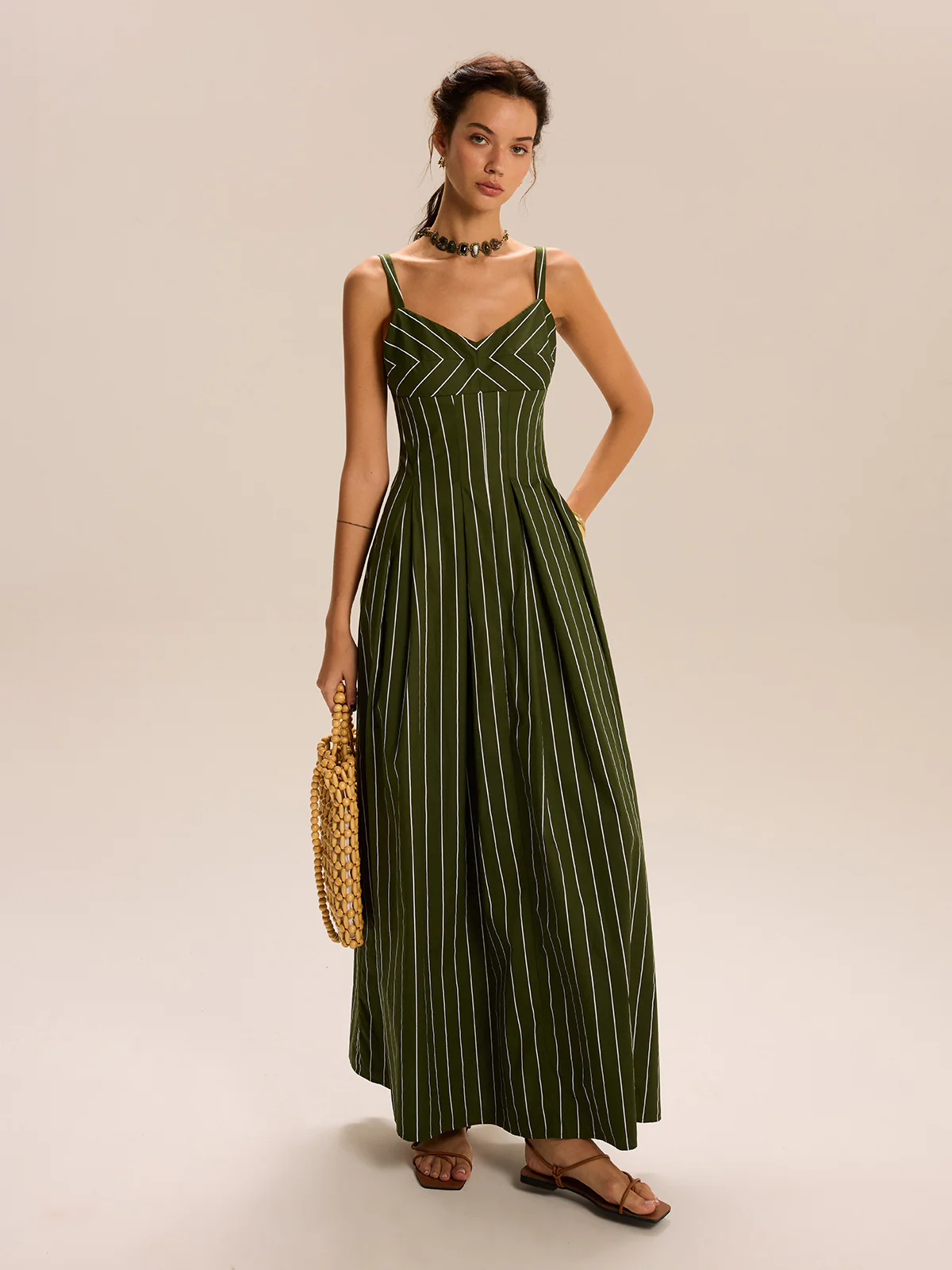 Striped Maxi Dress - Wholesalesil