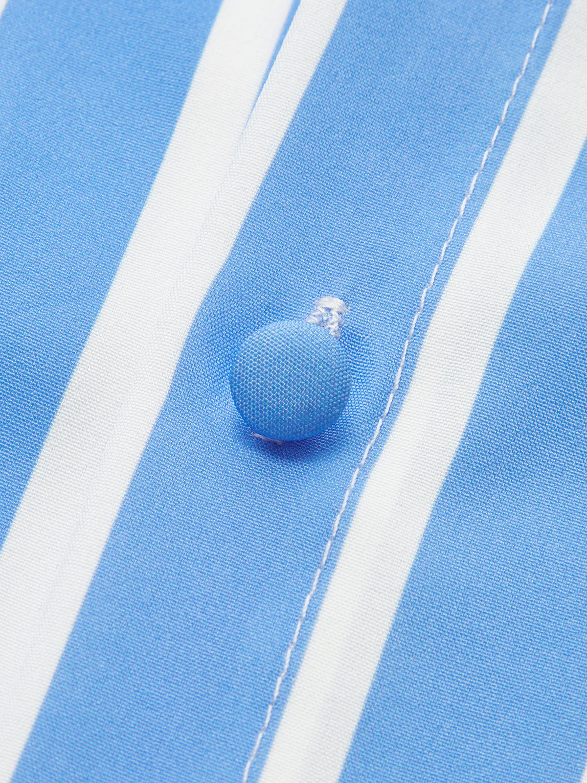 Belted Striped Dress with Puff Sleeves - Wholesalesil