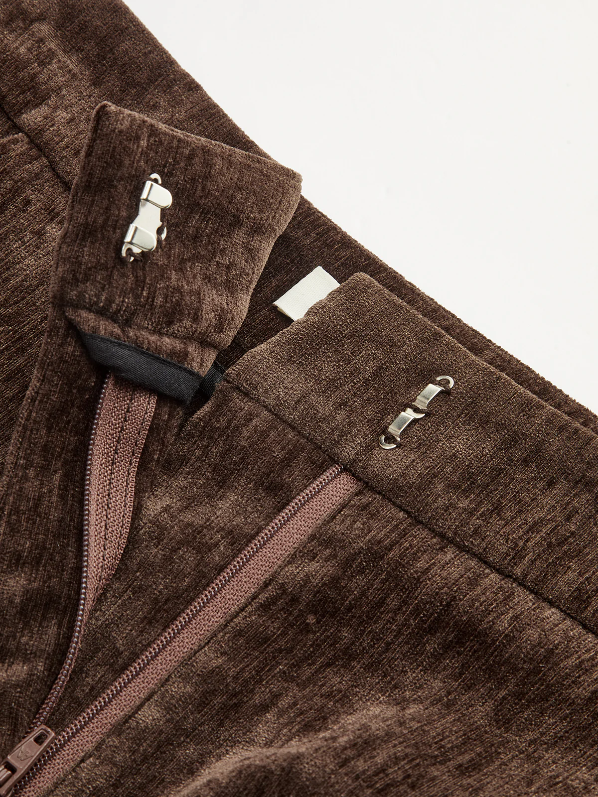 Mid-Waist Velvet Wide-Leg Pants - Wholesalesil