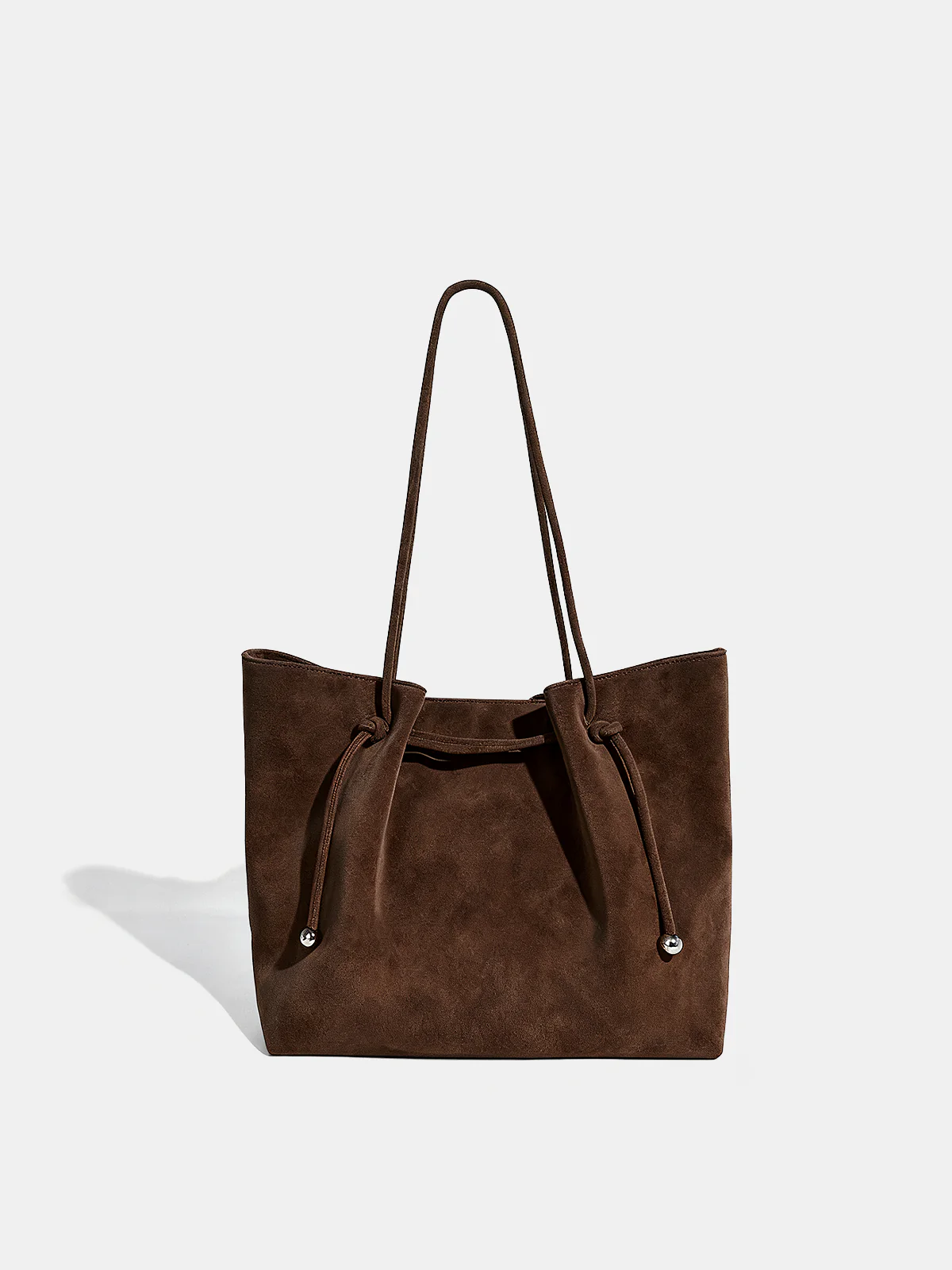 Suede Effect Drawstring Tote Bag - Wholesalesil