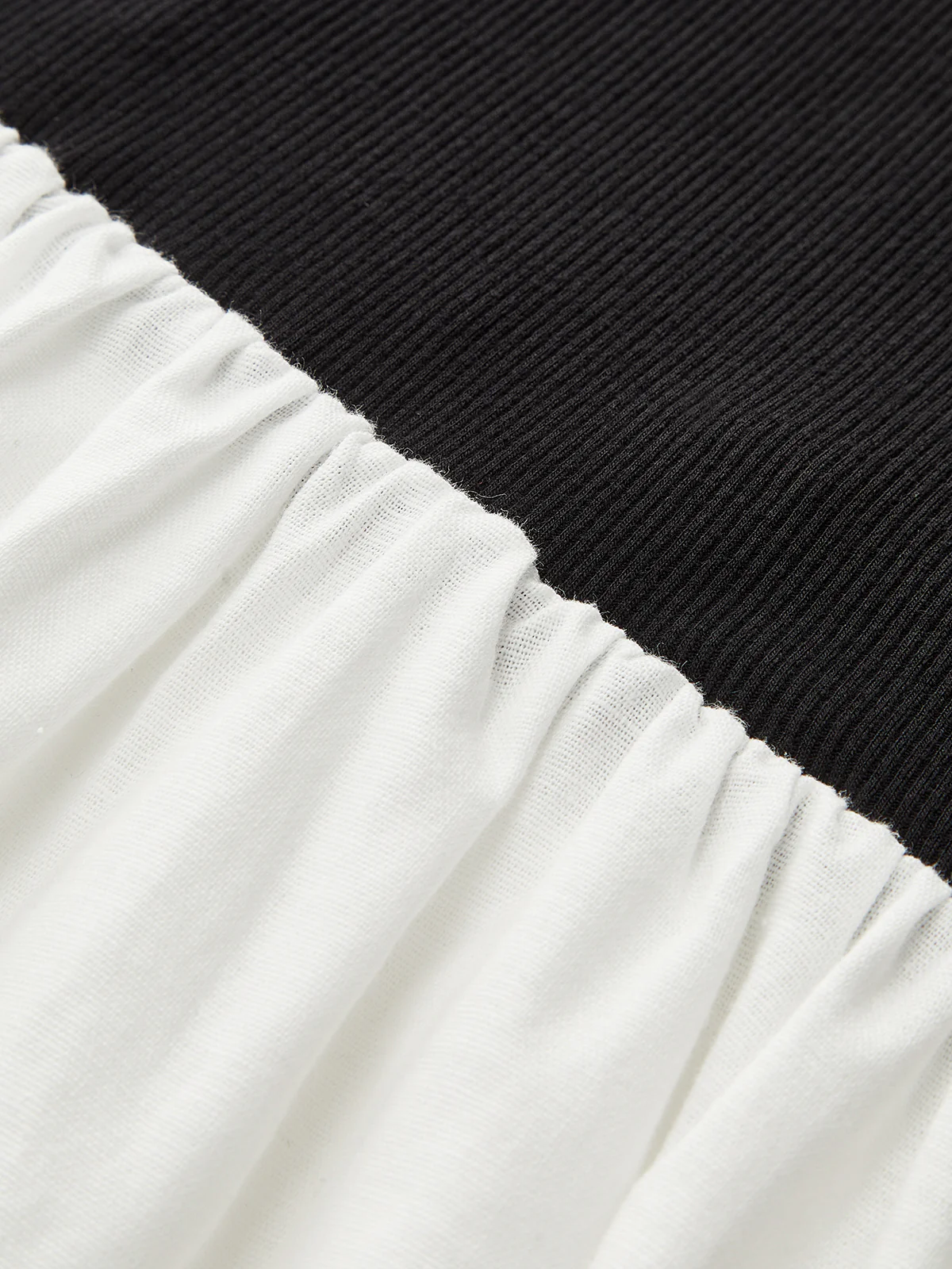 Crew Neck Contrast-Paneled Asymmetric Maxi Dress - Wholesalesil