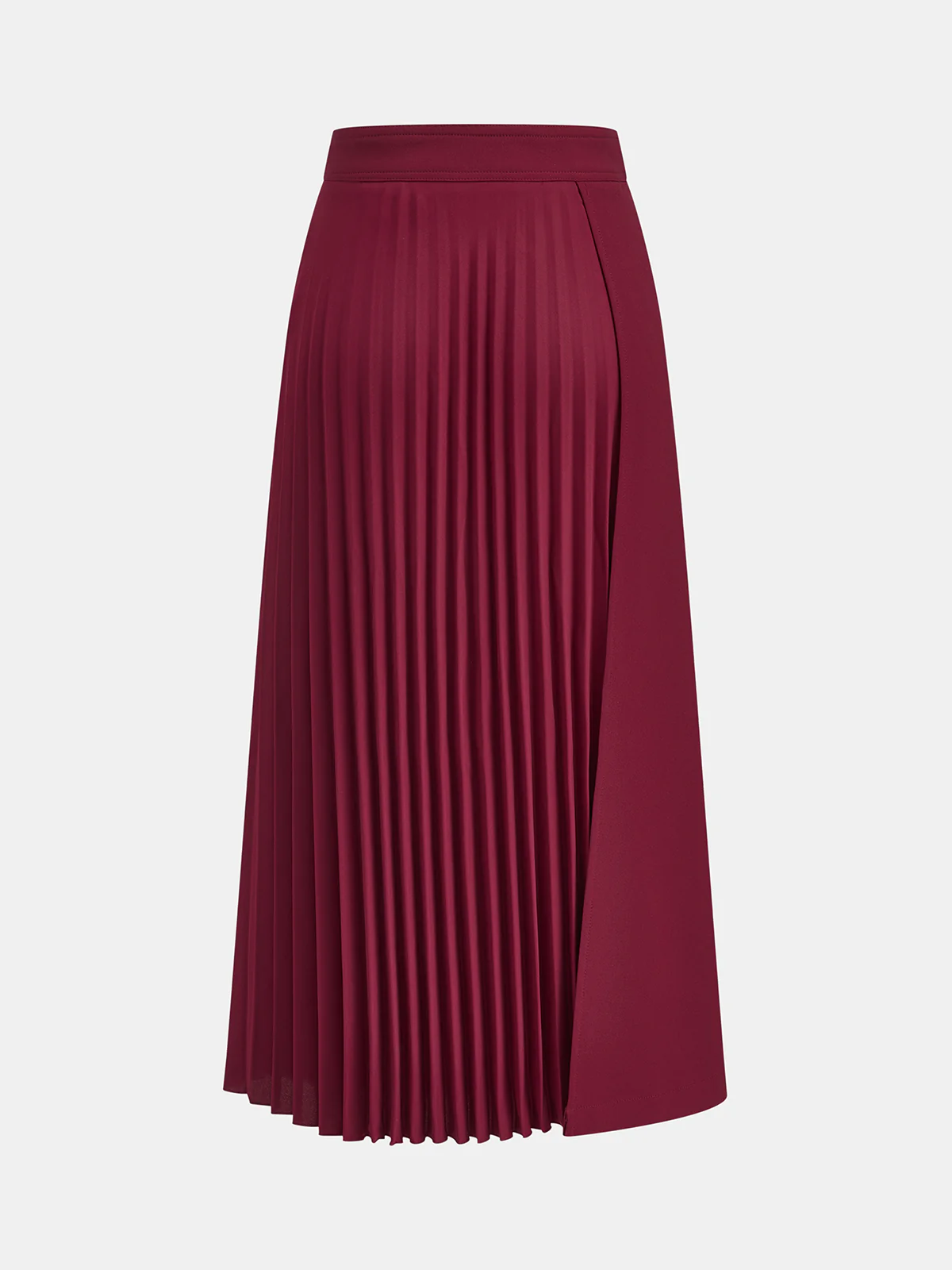 Asymmetric Pleated Maxi Skirt - Wholesalesil