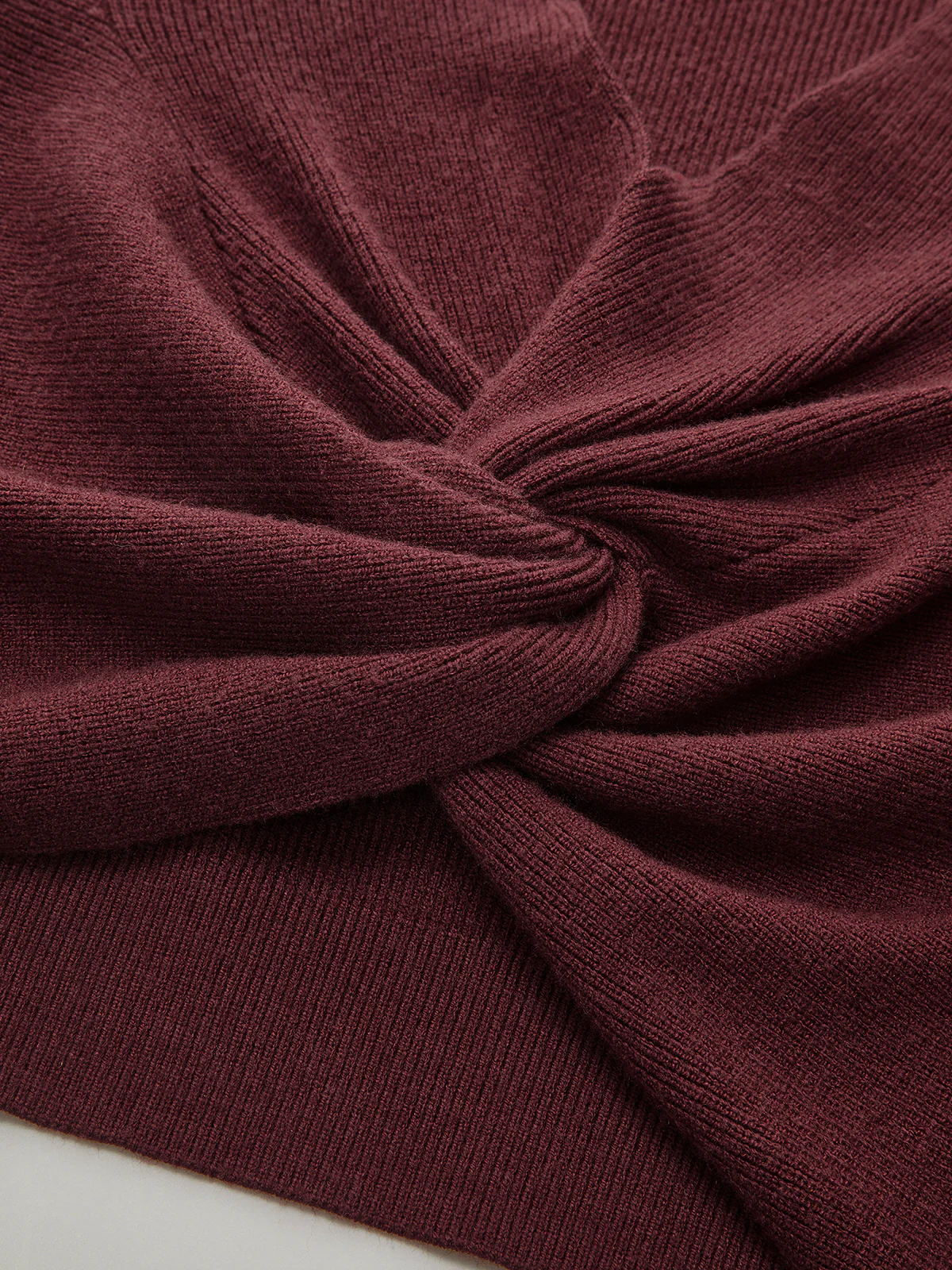 V-Neck Twist-Front Sweater - Wholesalesil