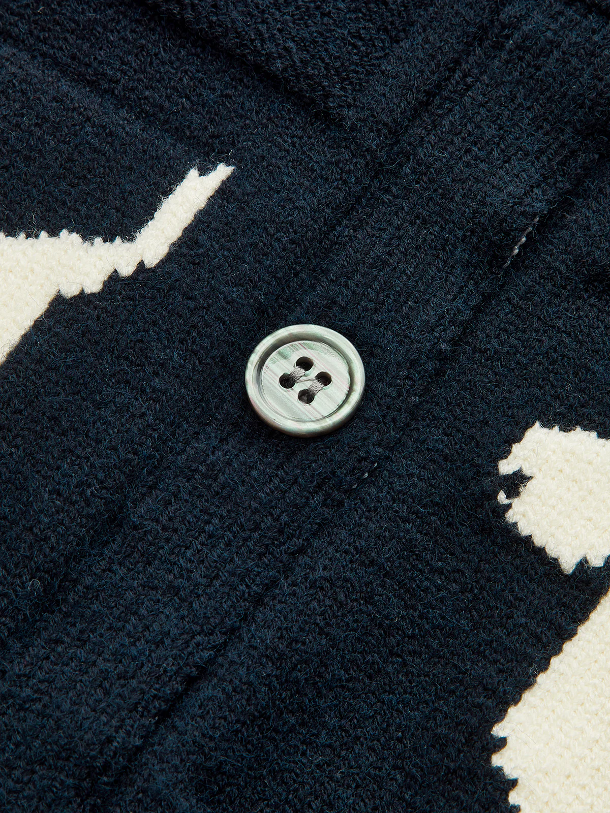 Dog Pattern Cable Knit Cardigan - Wholesalesil