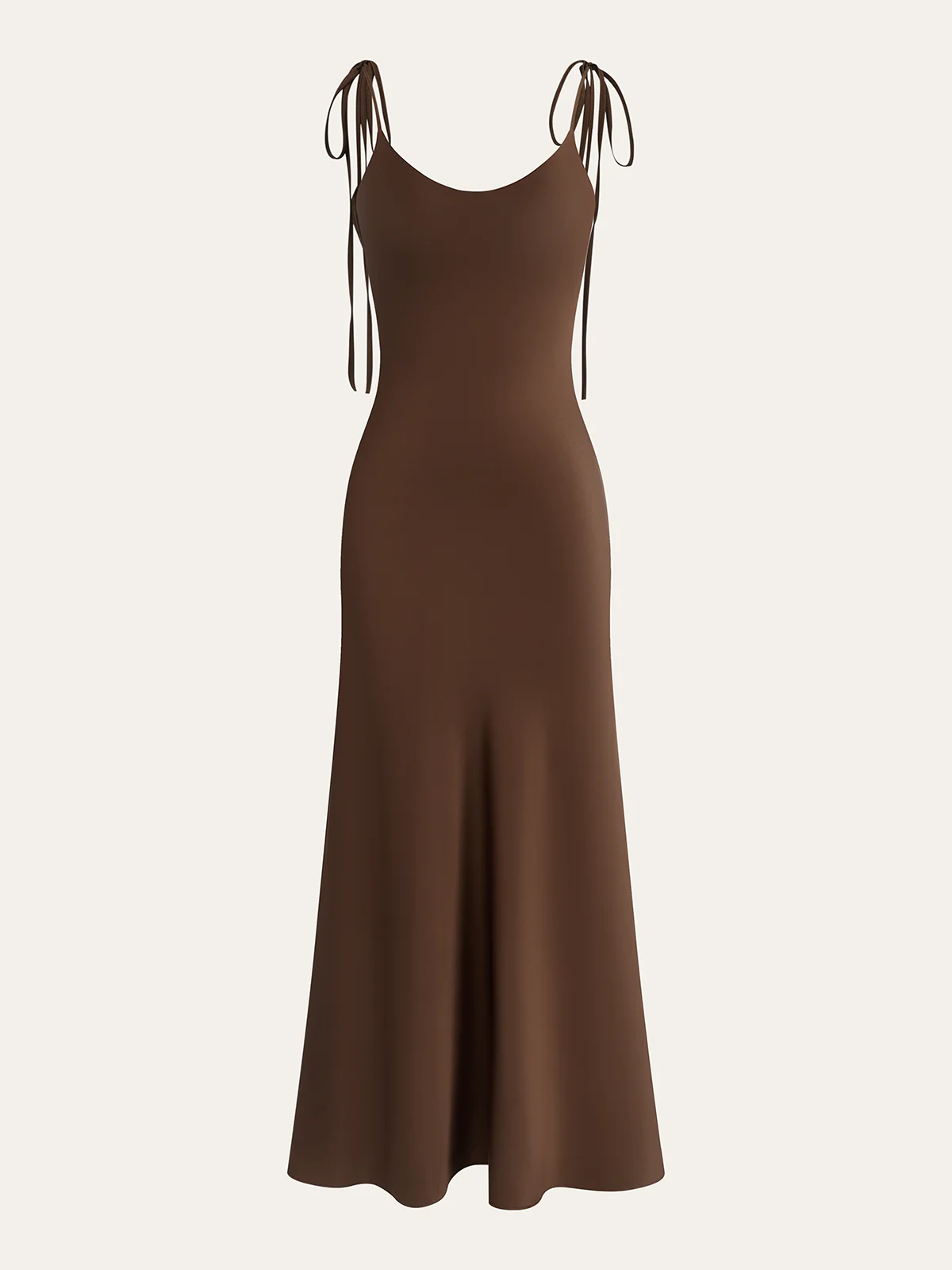 Satin Strappy Maxi Dress with Bow-Tied Back - Wholesalesil