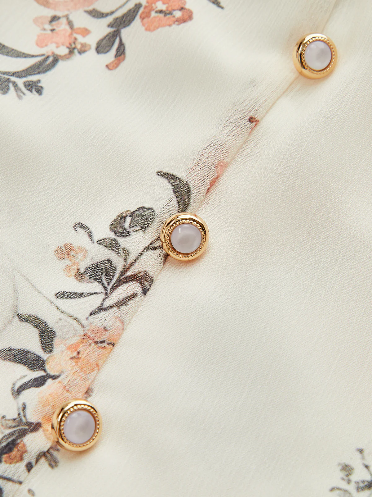 Semi-Sheer Floral Print Chiffon Tiered Dress - Wholesalesil