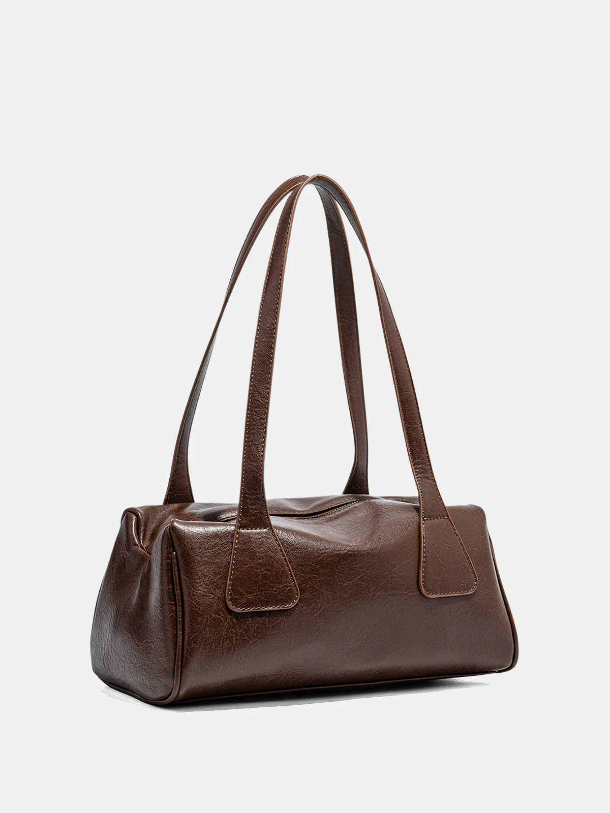 Double Handle Vintage Baguette Bag - Wholesalesil