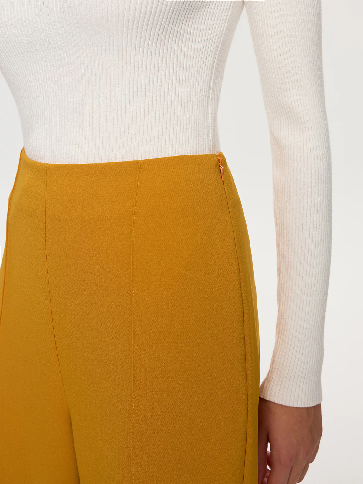 Mid-Waist Flare Pants - Wholesalesil