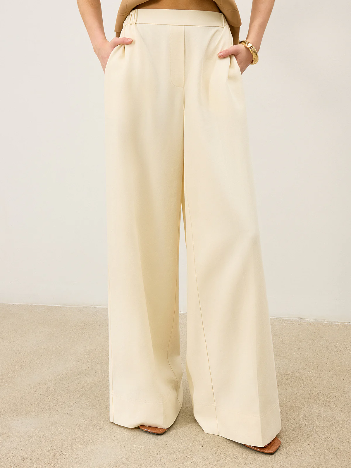 Pocketed Wide-Leg Pants - Wholesalesil