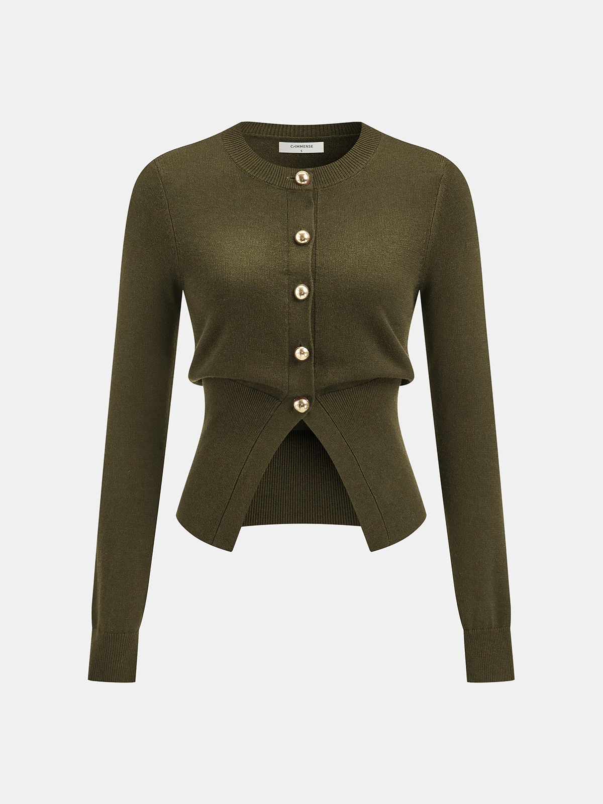 Metal Button Knit Cardigan - Wholesalesil