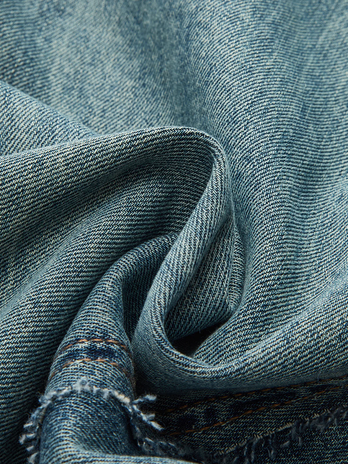 Frayed Hem Paneled Design High-Waisted Jeans - Wholesalesil