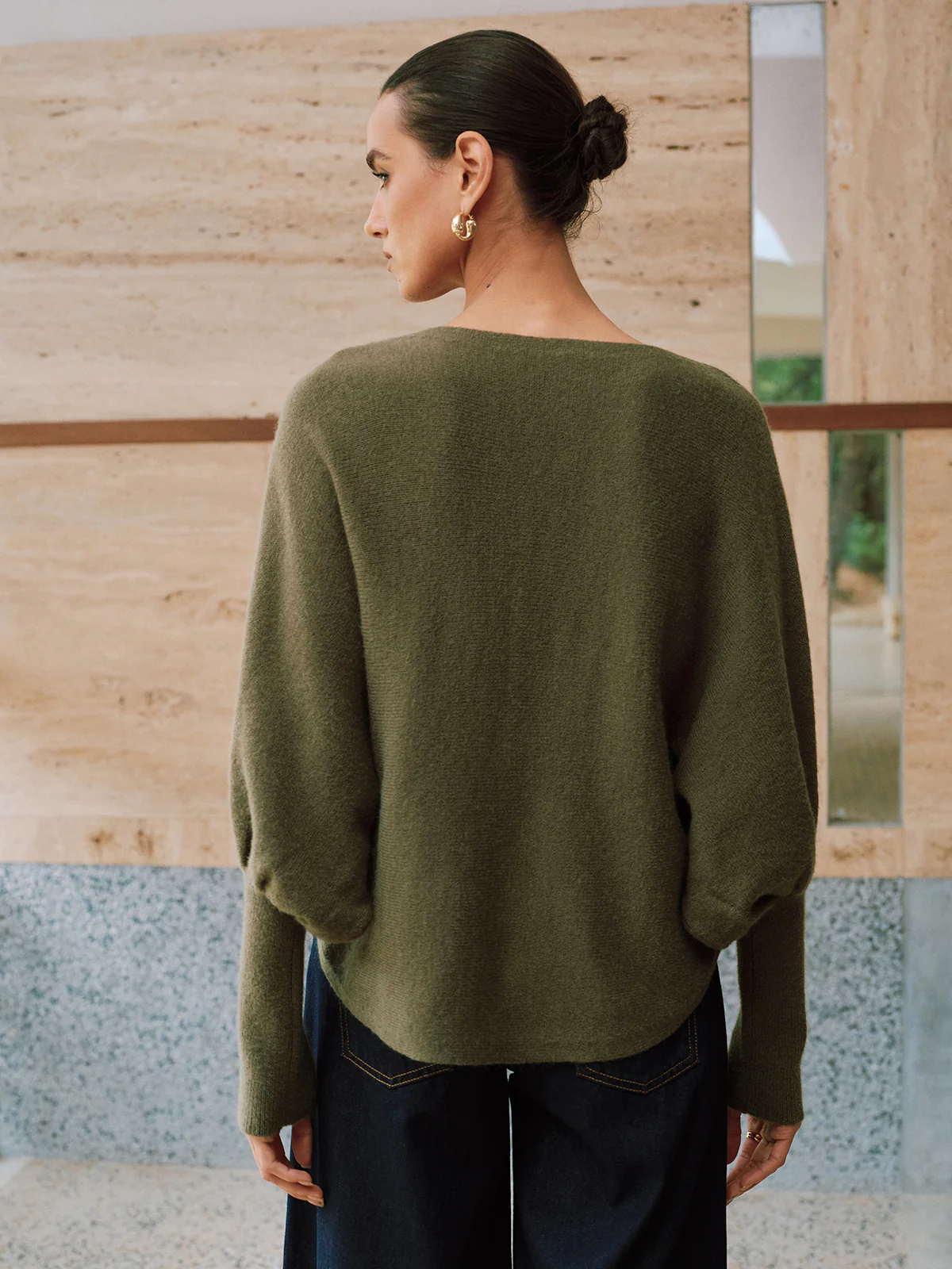 Batwing Sleeve Sweater - Wholesalesil