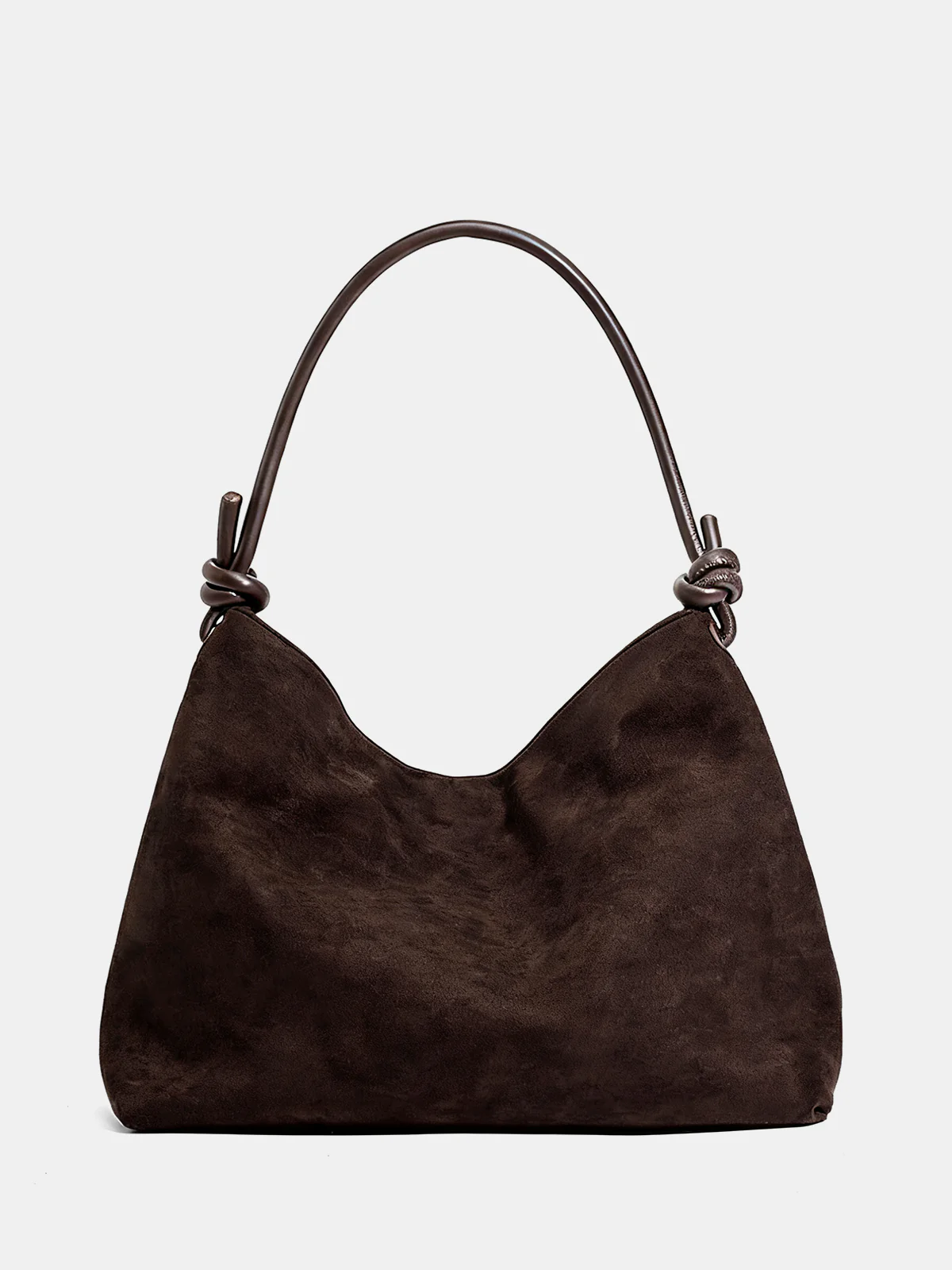 Suede Effect Knot Hobo Bag - Wholesalesil