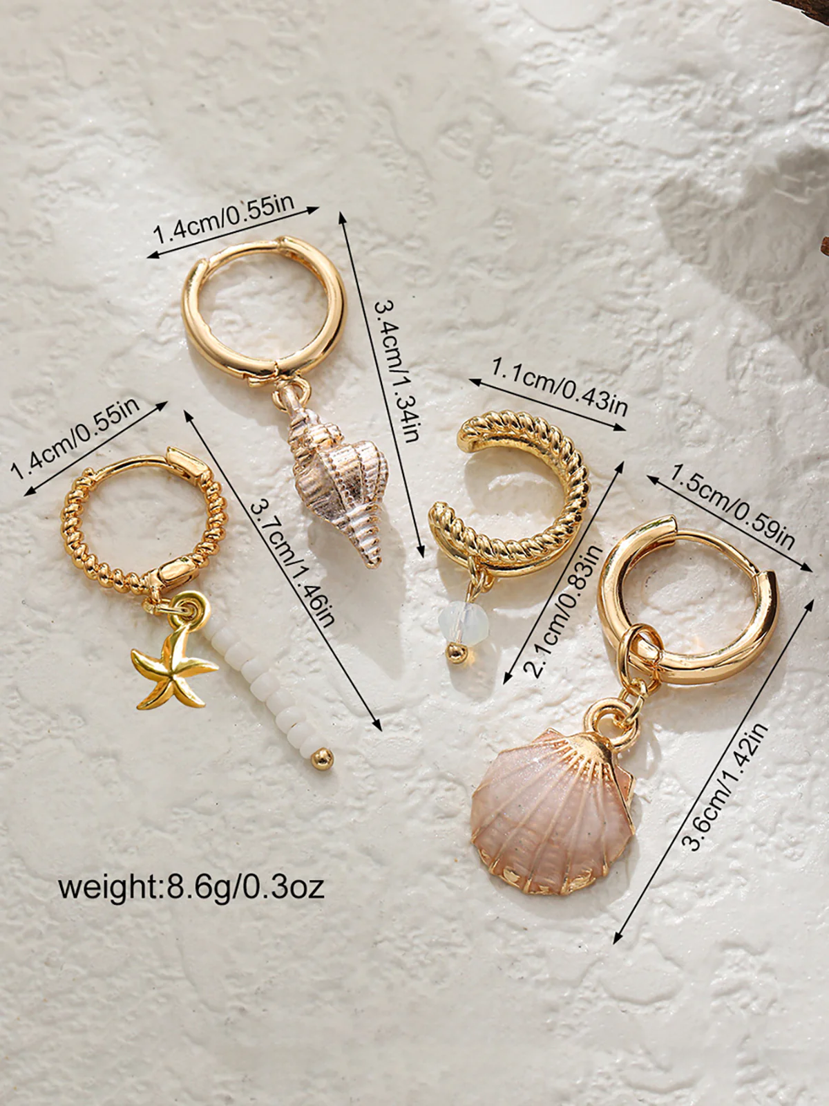 Marine Charm Earrings Set - Wholesalesil