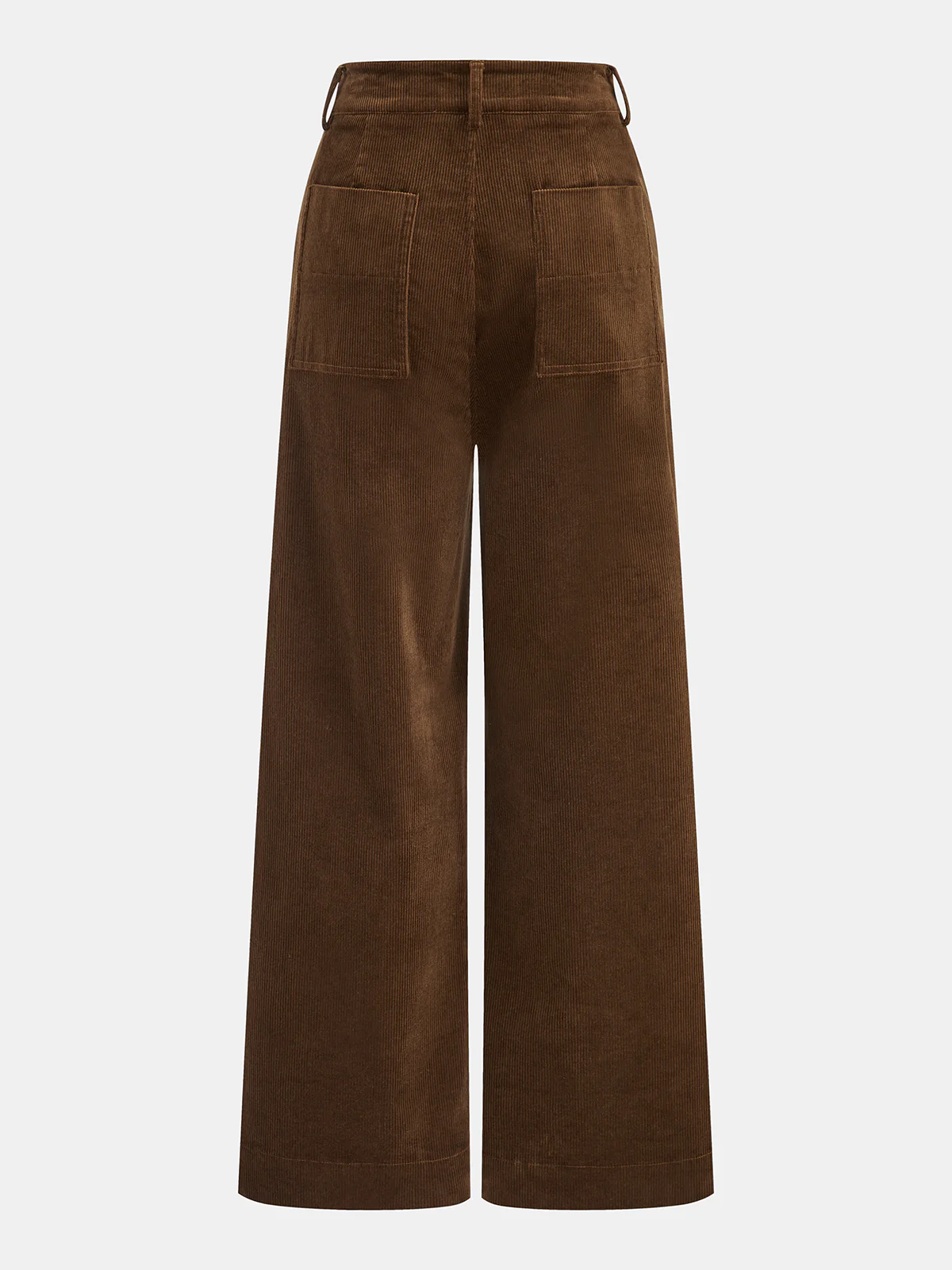 Mid-Waist Corduroy Wide-Leg Pants - Wholesalesil