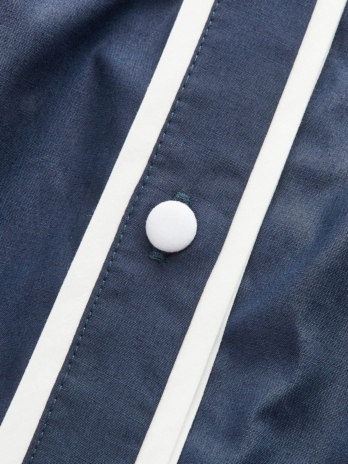 Contrast Trim Belted Pleated Shirt Dress - Wholesalesil