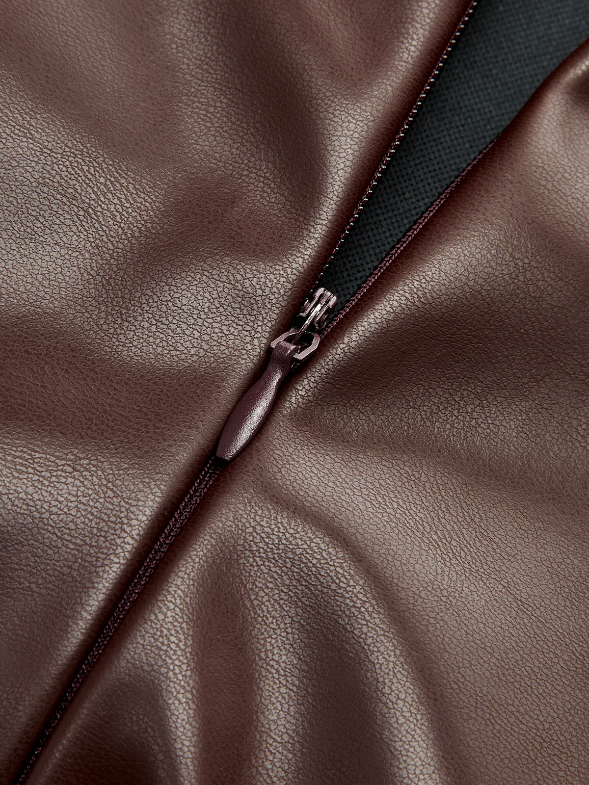 Sleeveless Slit PU Leather Draped Midi Dress - Wholesalesil