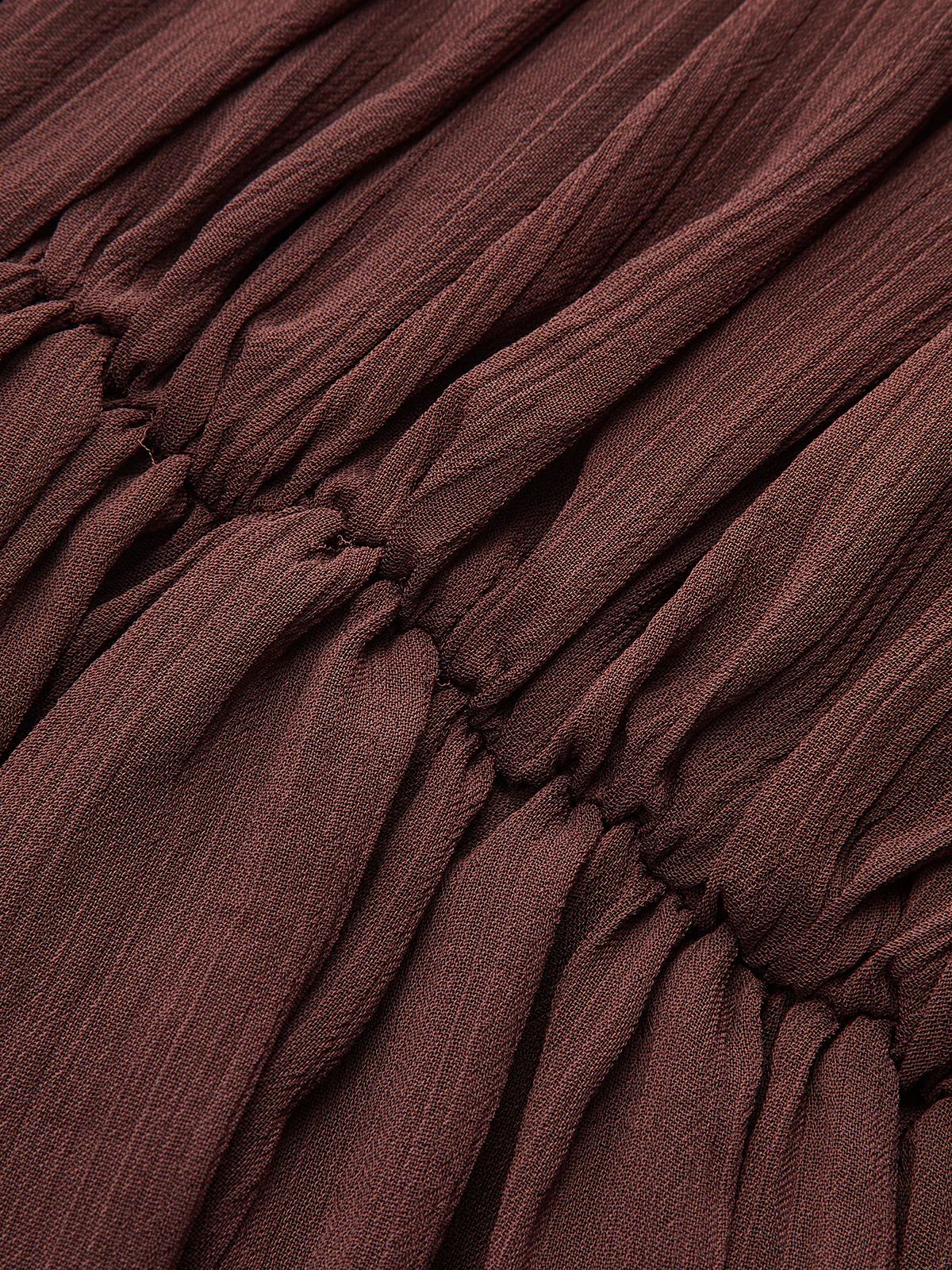 Puff Sleeve Chiffon Ruched Mini Dress - Wholesalesil