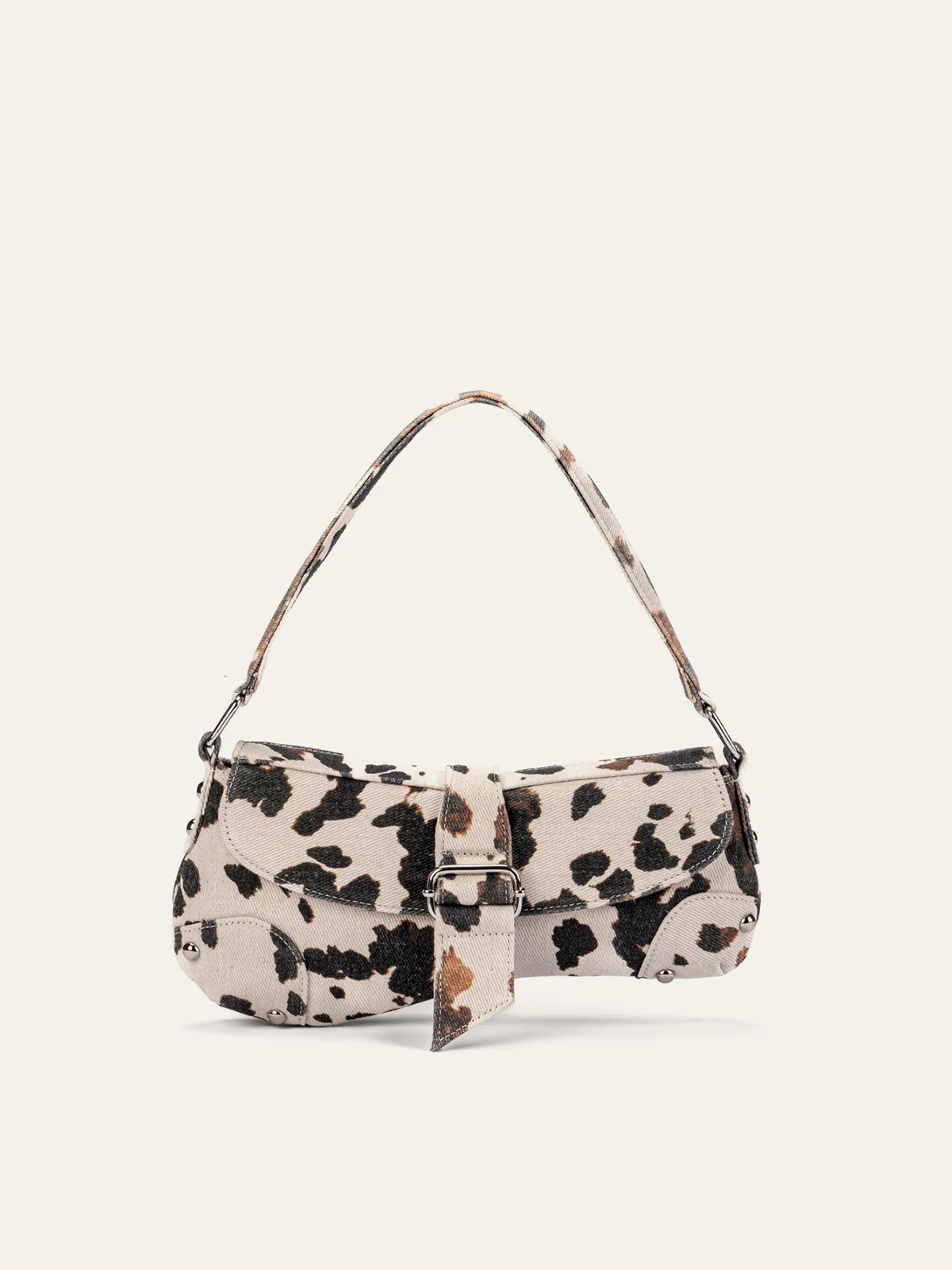 Animal Print Buckle Shoulder Bag - Wholesalesil