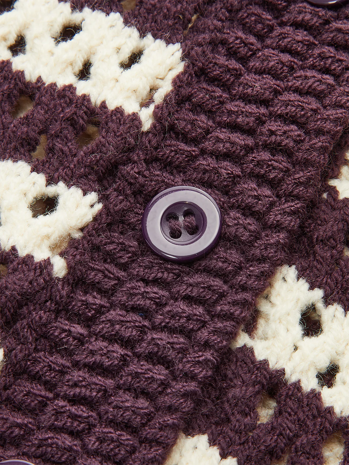 Striped Crochet Knit Cardigan - Wholesalesil