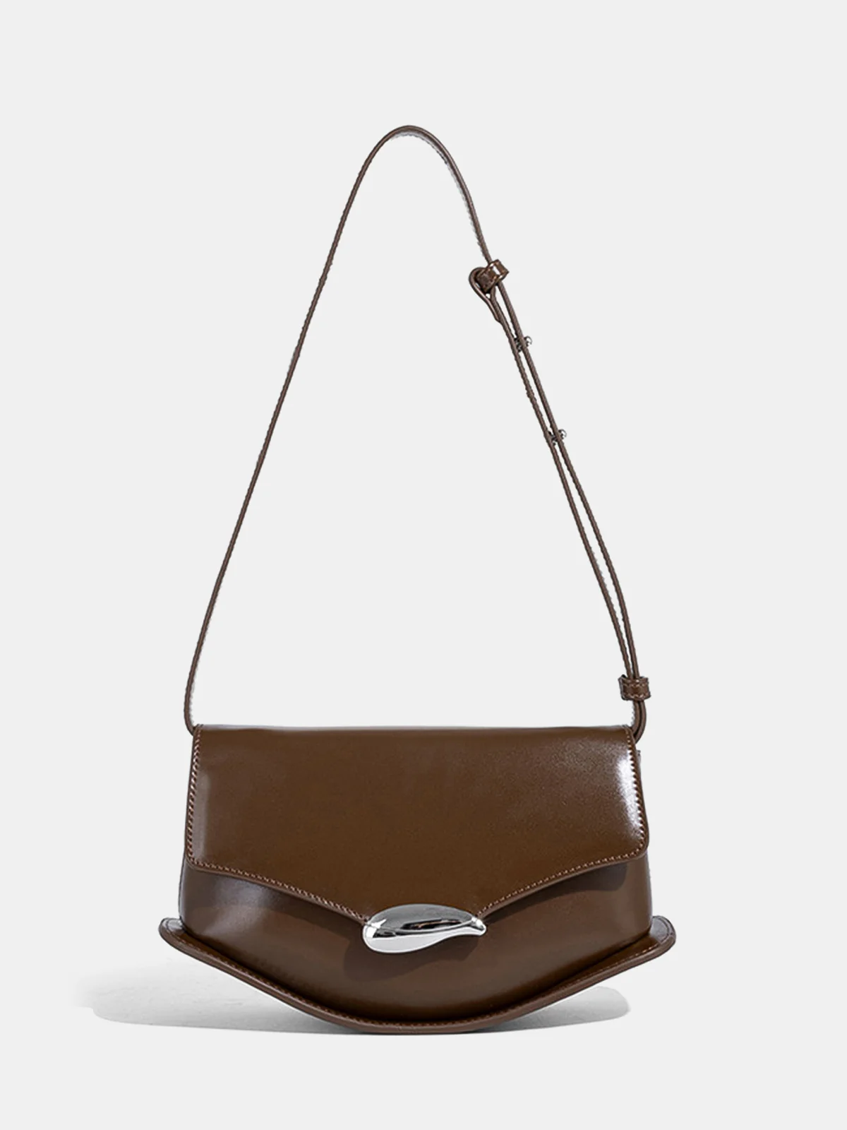 PU Leather Curved Shoulder Bag - Wholesalesil