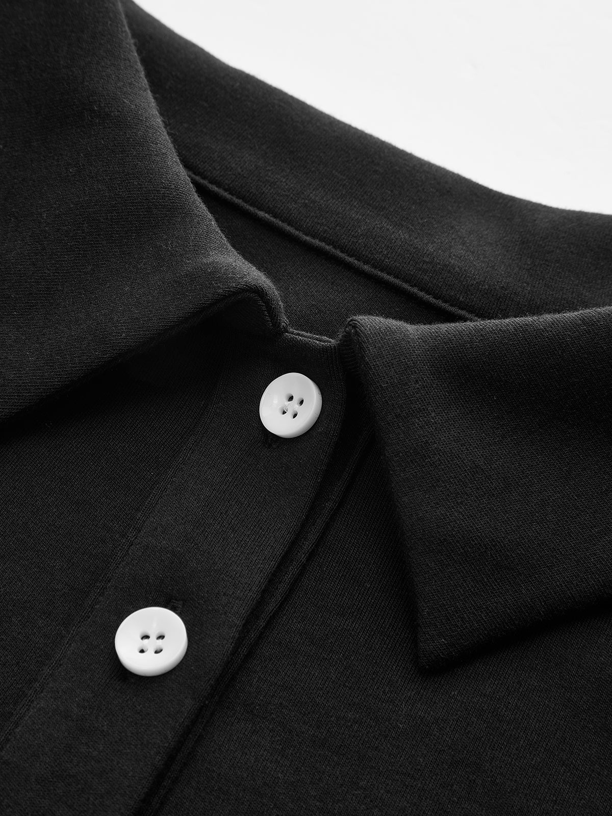 Flared Sleeve Polo Neck Fitted Top - Wholesalesil