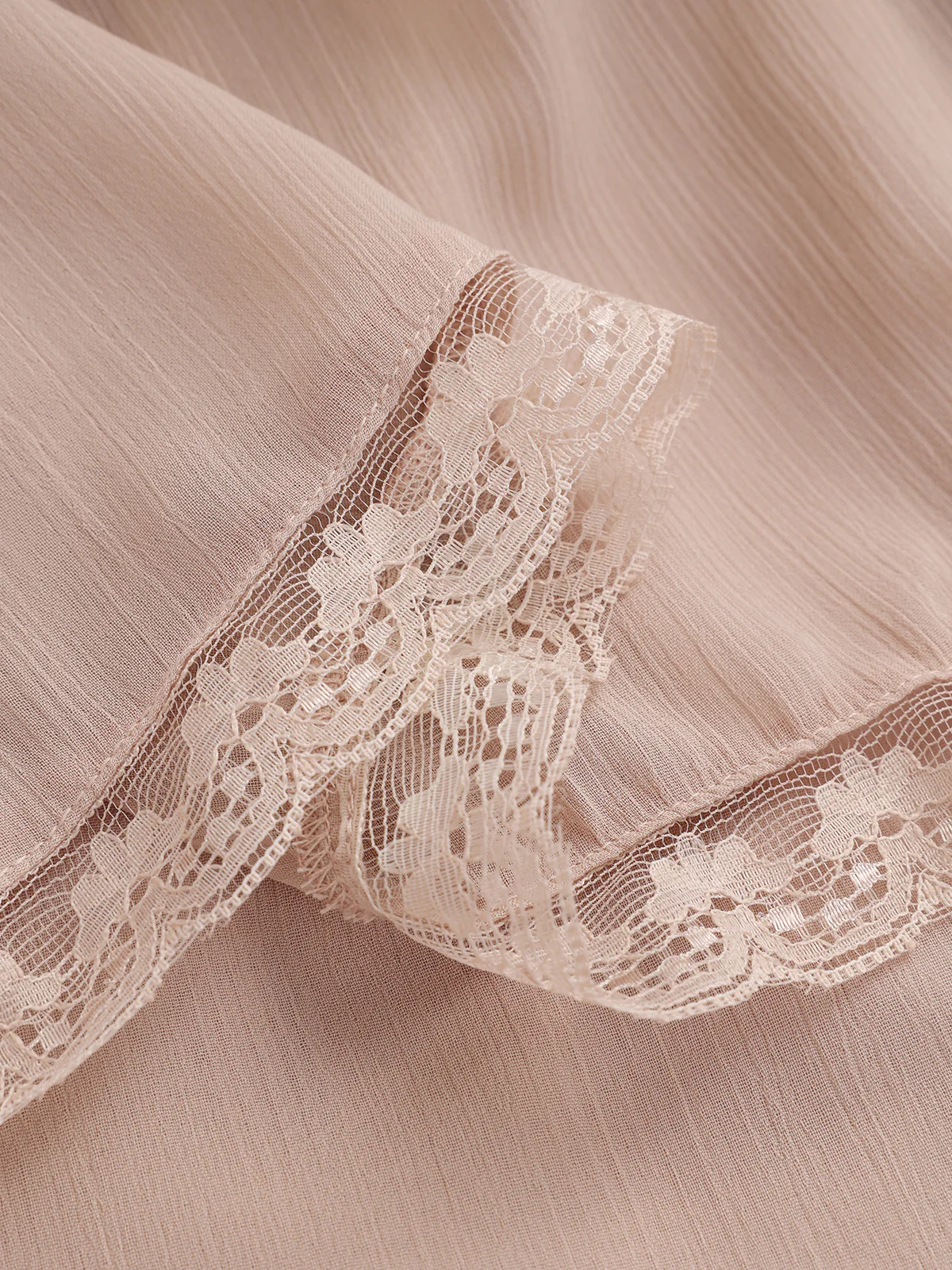 Lace Trim Chiffon Tiered Maxi Dress - Wholesalesil