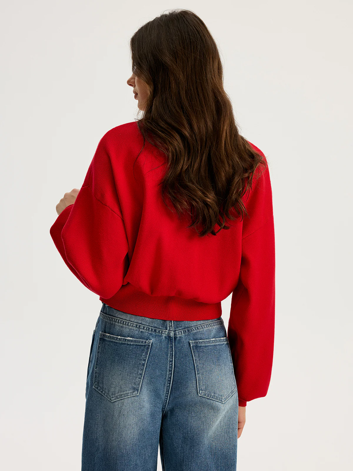 Heart Shape Button Sweater - Wholesalesil