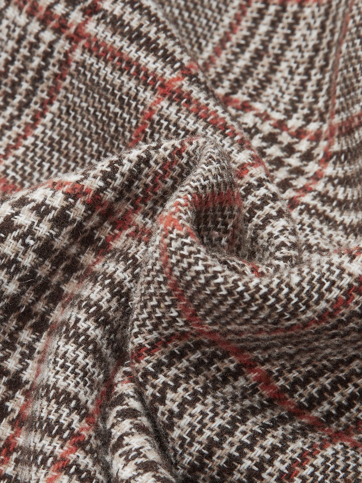 Mid-Waist Plaid Metal Button Pants - Wholesalesil