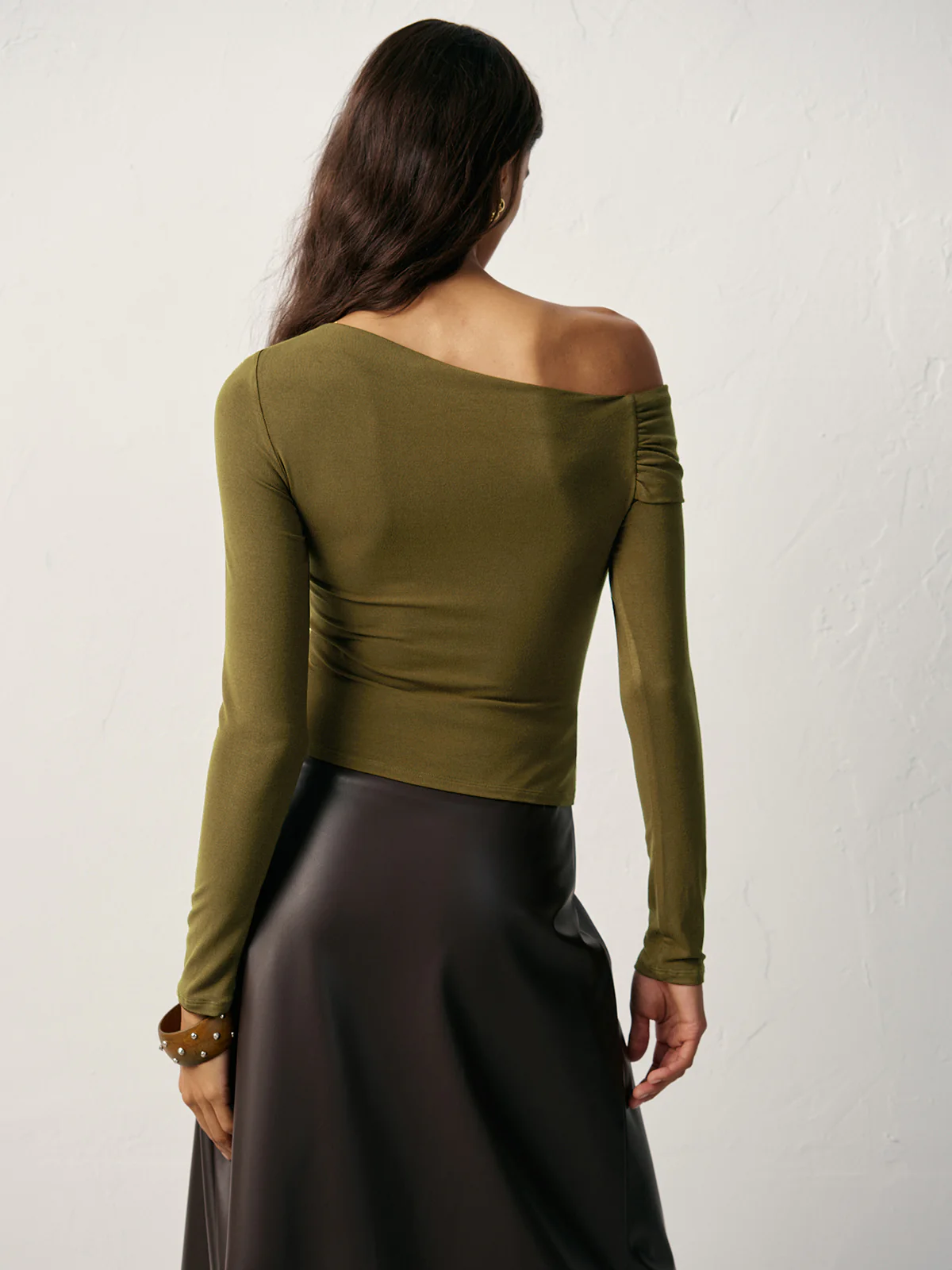 One-Shoulder Long Sleeve T-Shirt - Wholesalesil